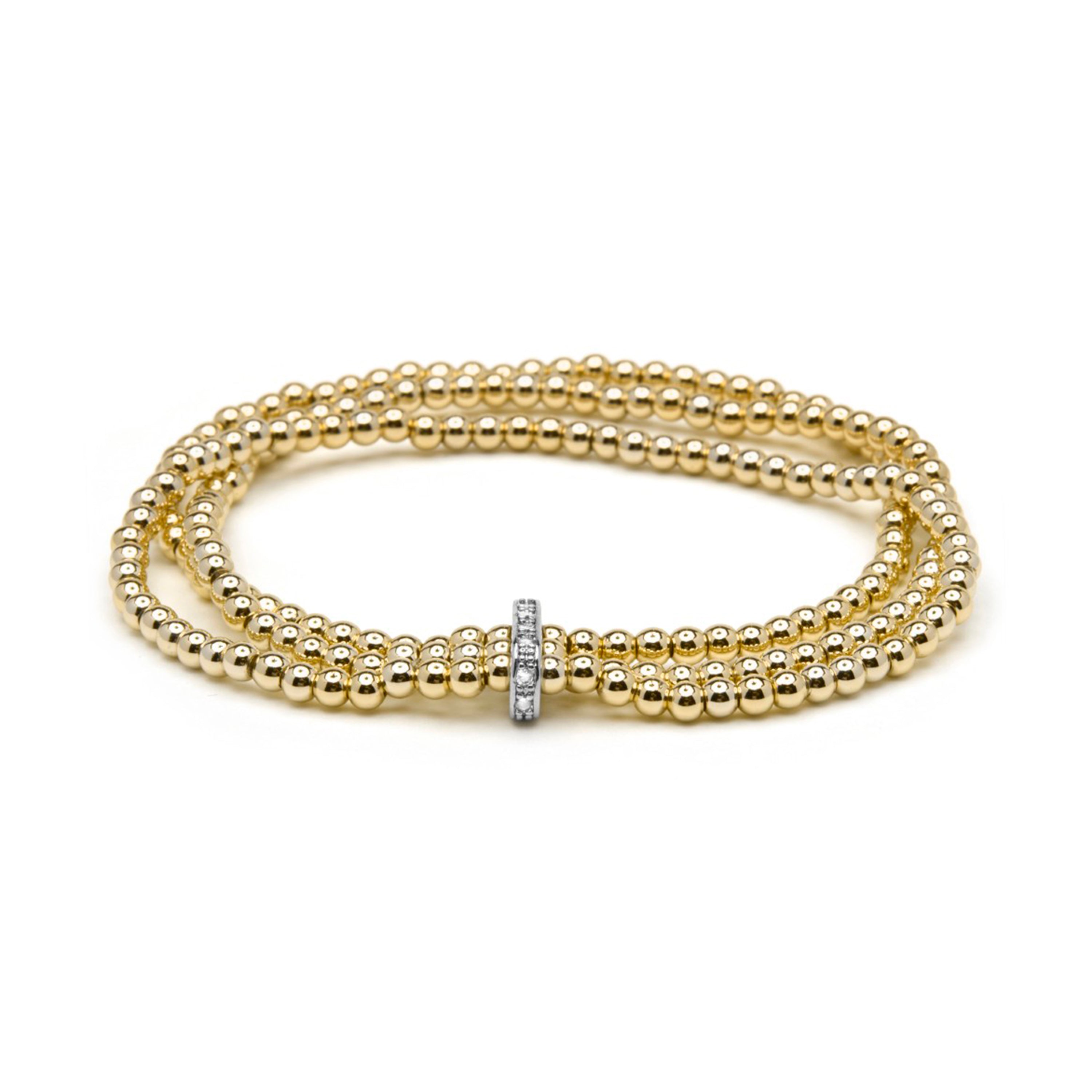 Sparkling Zirconia Bracelet with 18k Yellow Gold Plating - Lalau