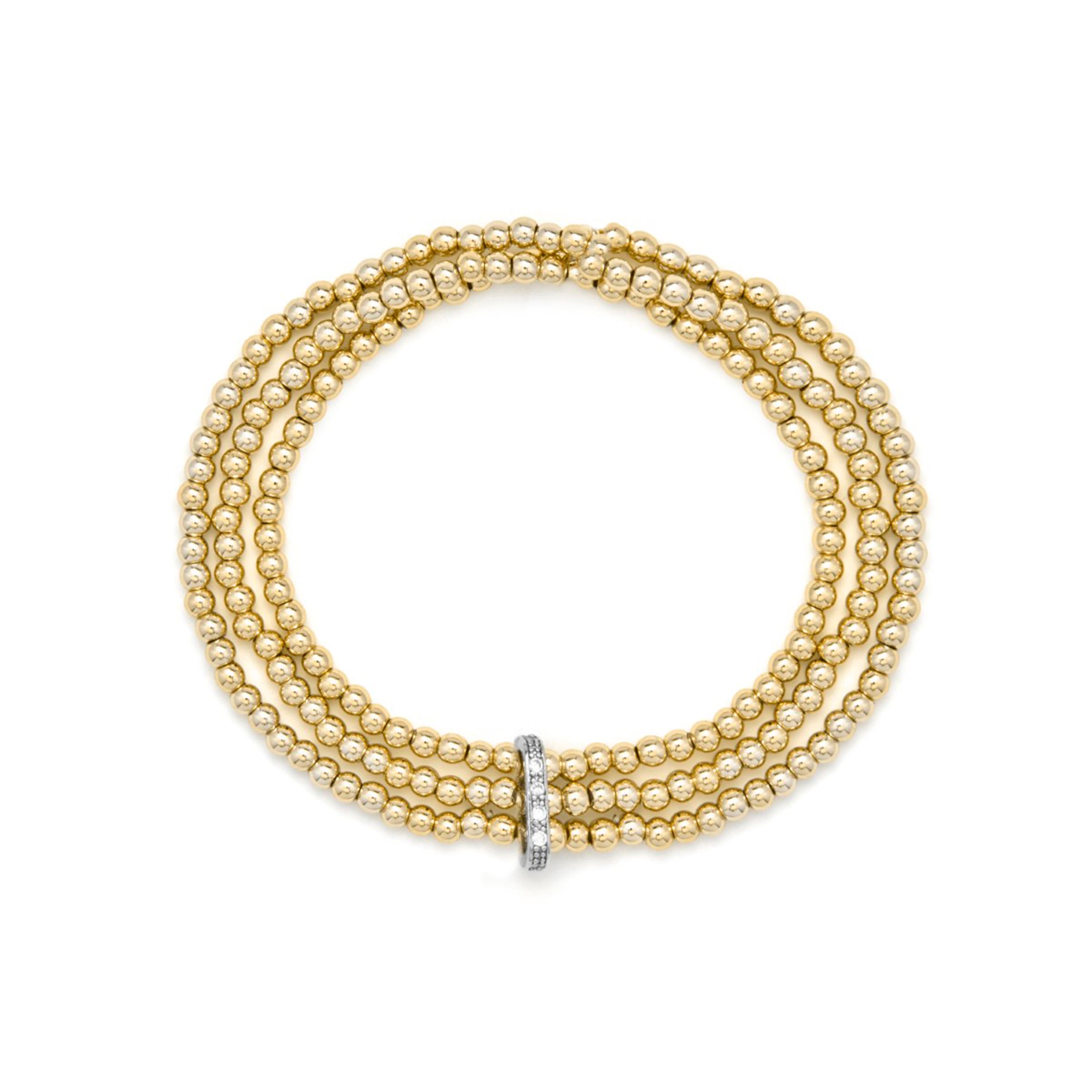 Sparkling Zirconia Bracelet with 18k Yellow Gold Plating - Lalau