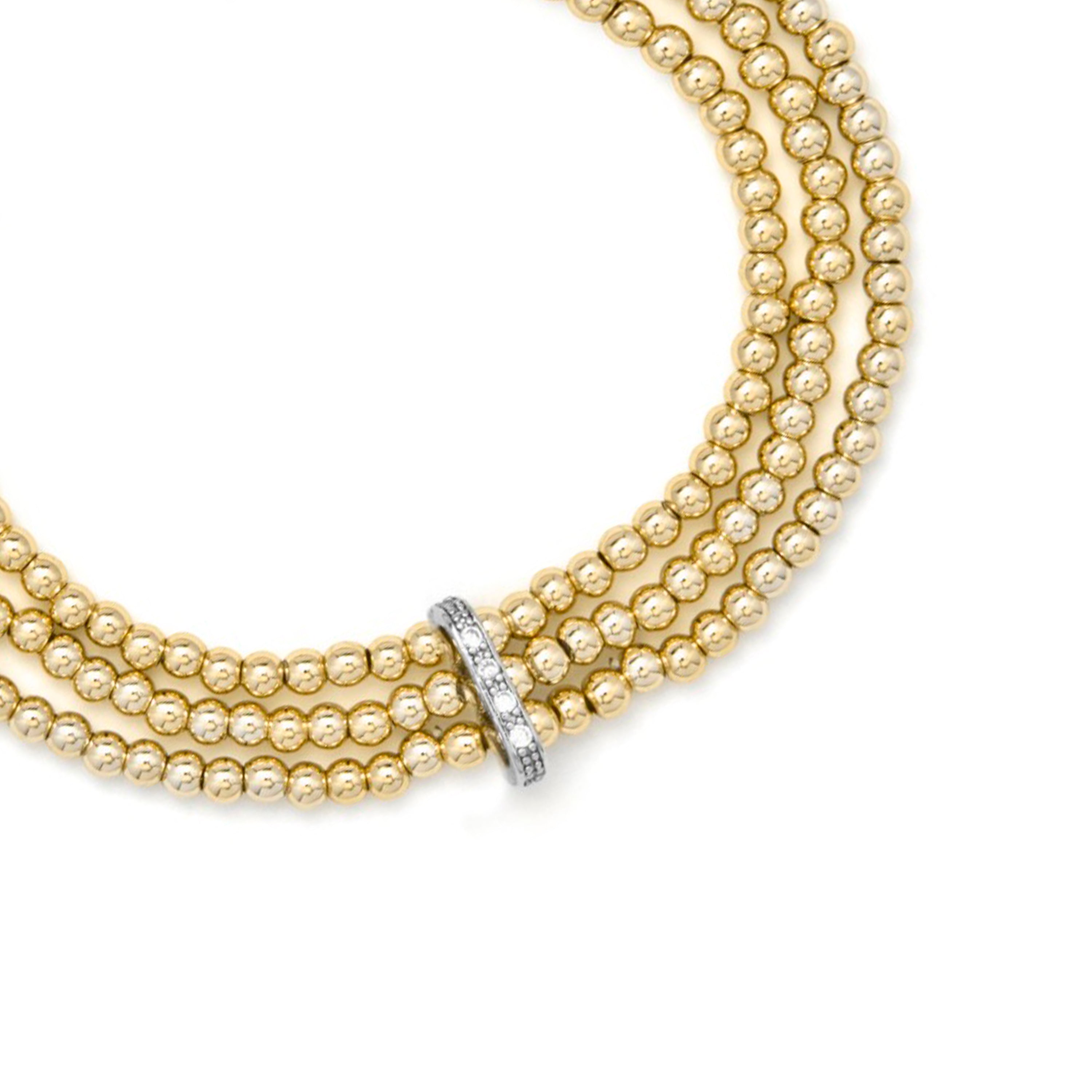 Sparkling Zirconia Bracelet with 18k Yellow Gold Plating - Lalau