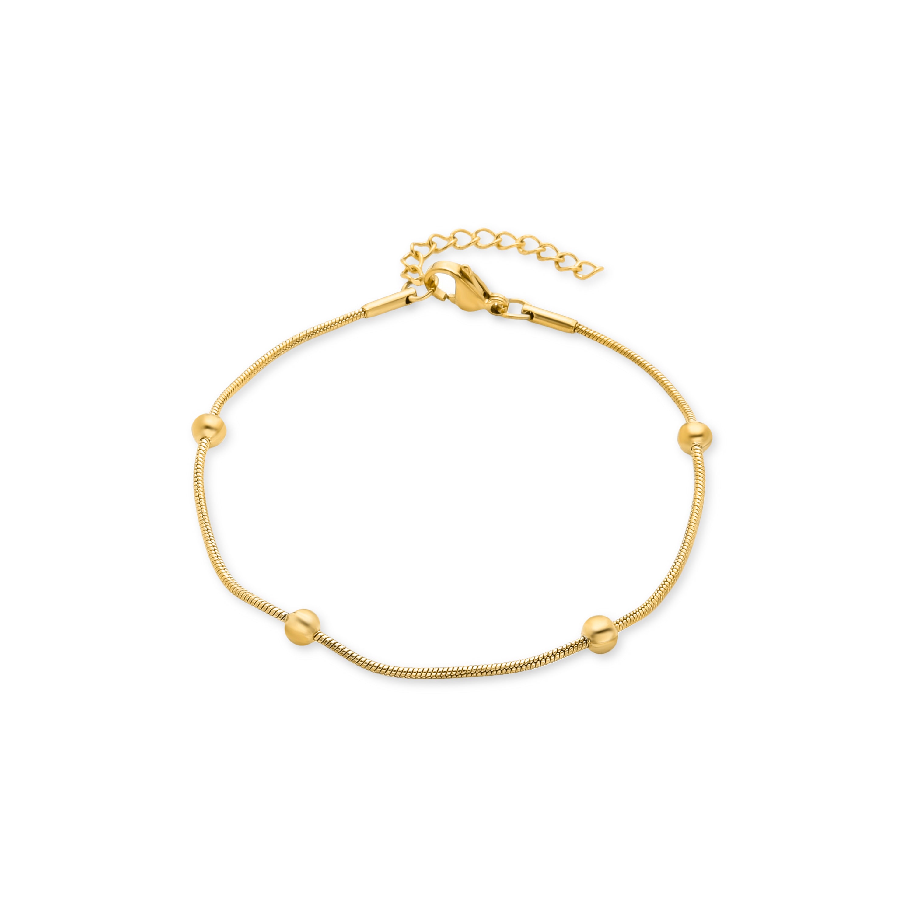 18K yellow gold finished bracelet - Zaham