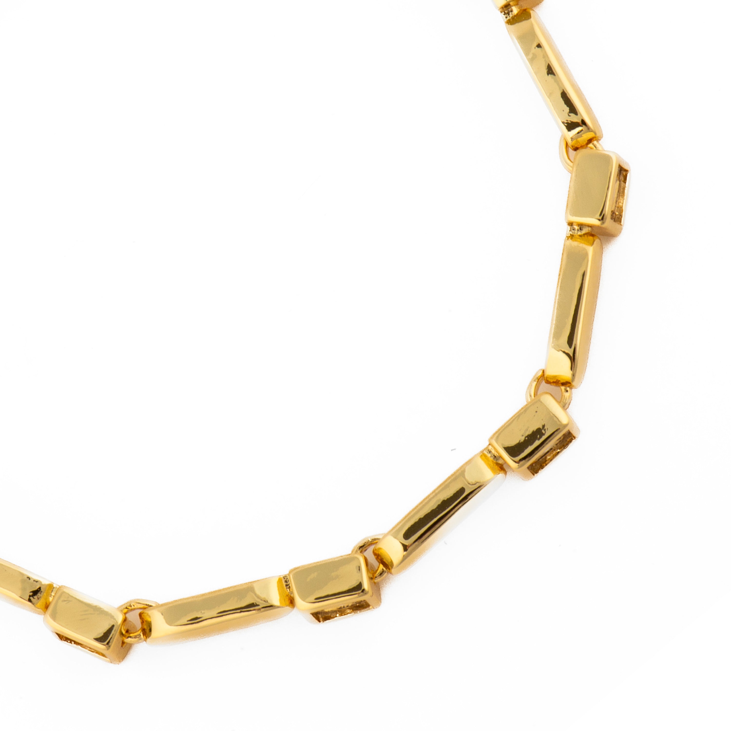 18k Yellow Gold-Plated Sparkling Zircon Bracelet - Aslion