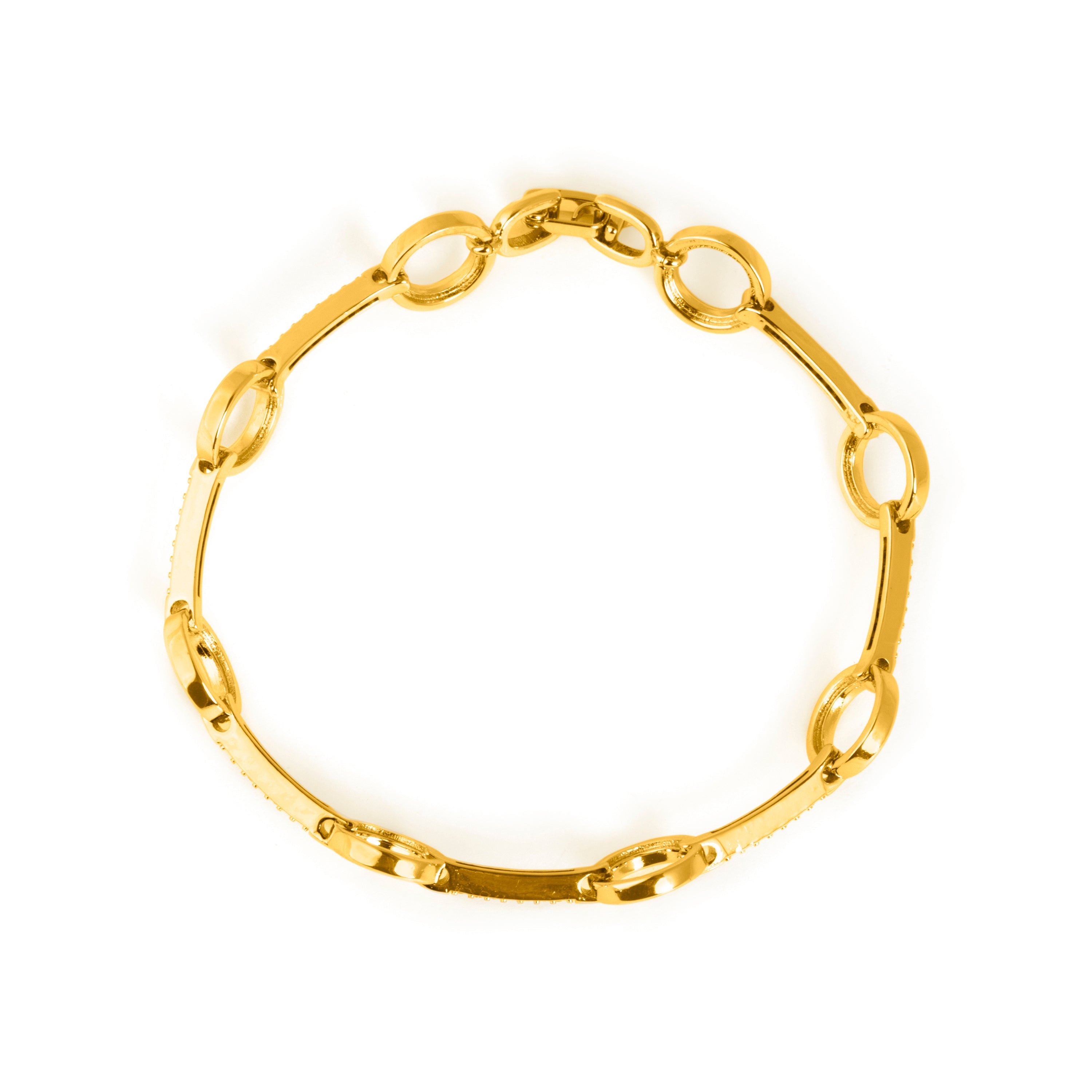 Sparkling Zirconia Bracelet with 18k Yellow Gold Finish - Dimaran