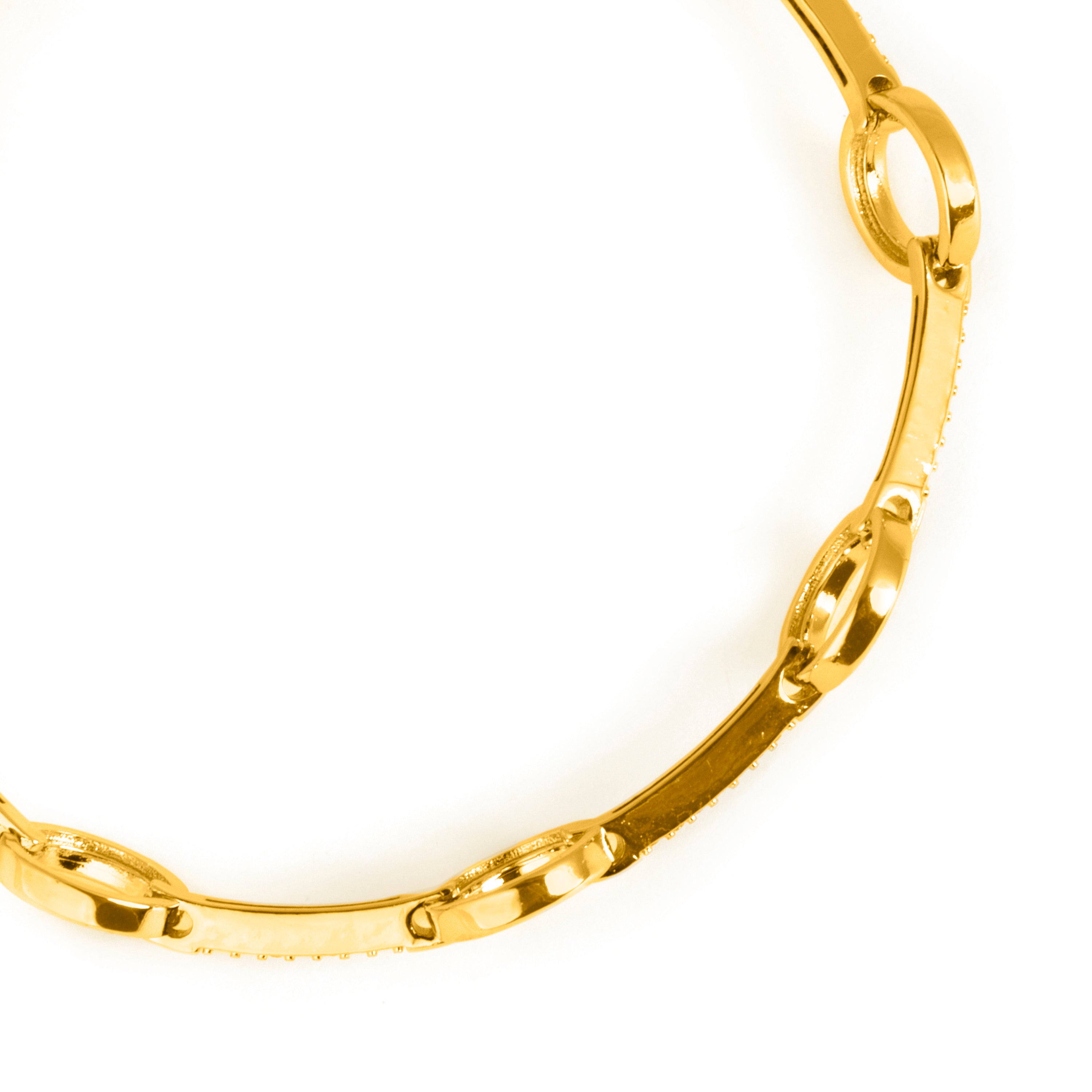 Sparkling Zirconia Bracelet with 18k Yellow Gold Finish - Dimaran
