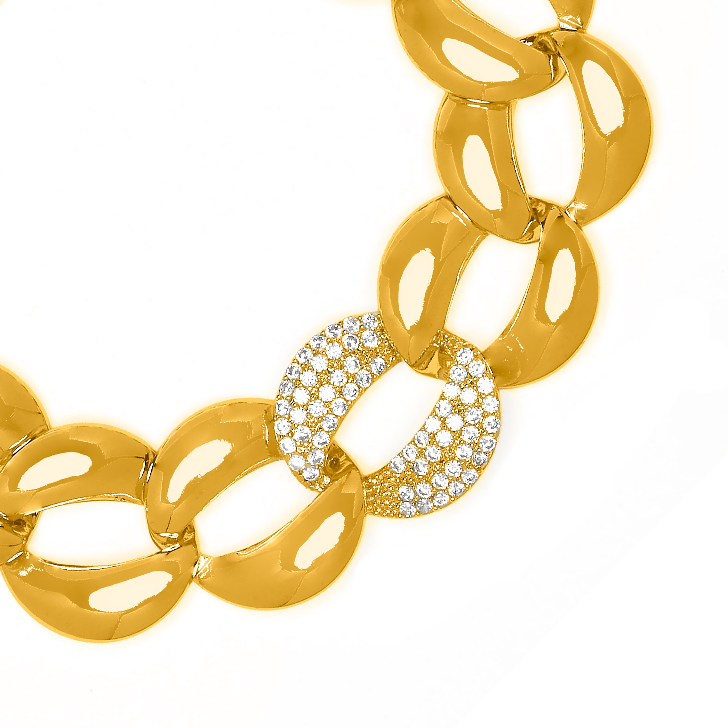Pulsera de Circonita Brillante acabado en oro amarillo de 18k - Shinthi