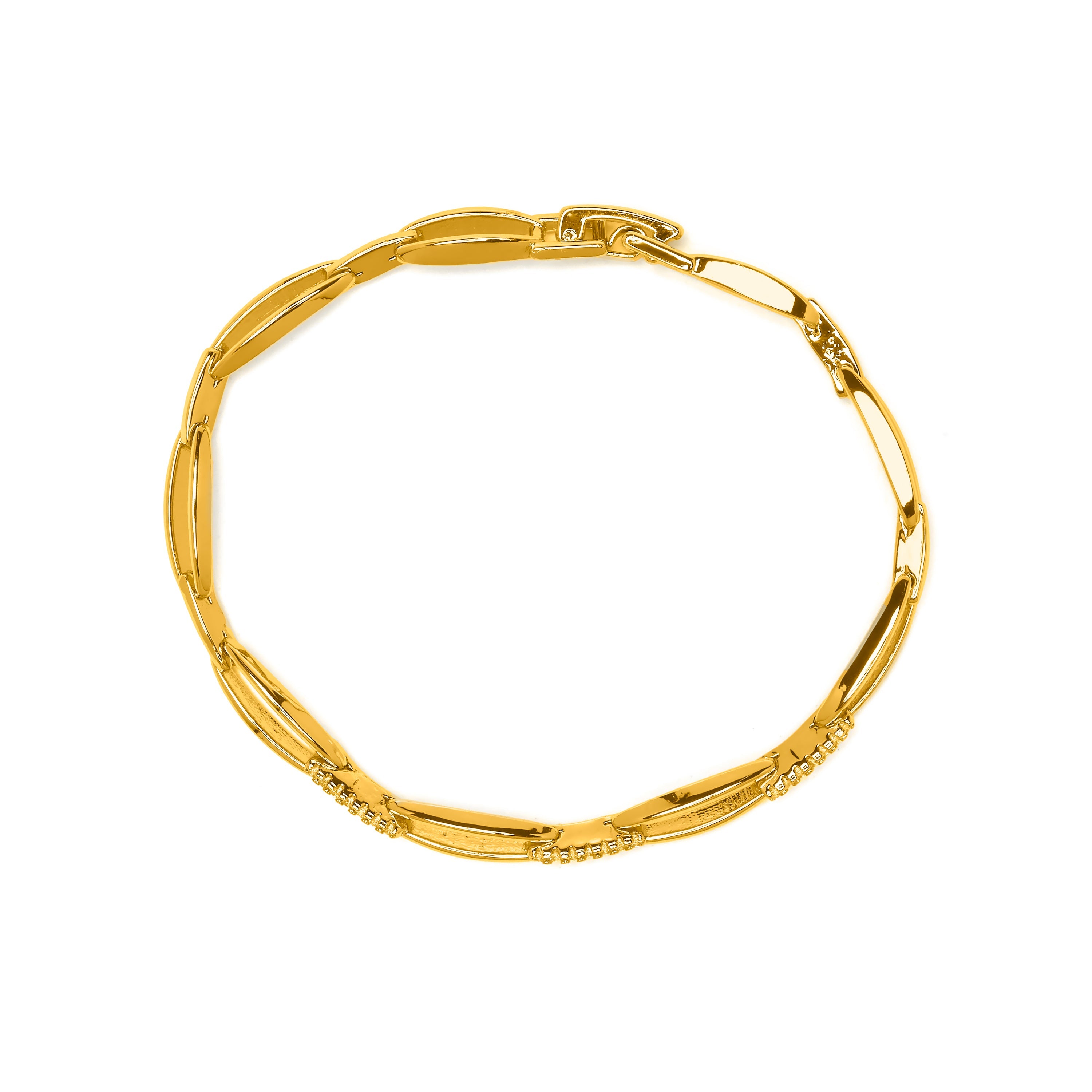 18k Yellow Gold Plated Brilliant Zirconia Bracelet - Thylo