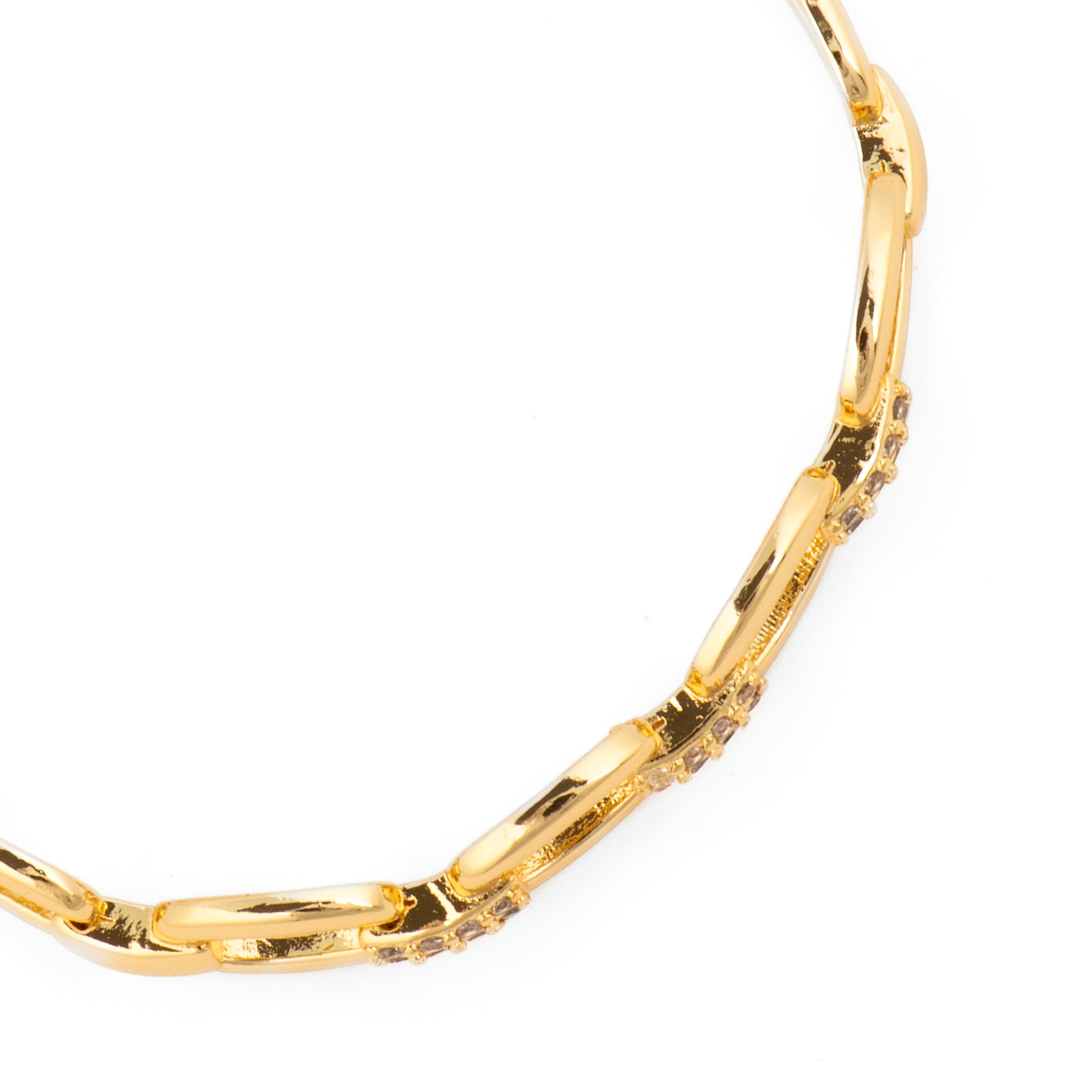 18k Yellow Gold Plated Brilliant Zirconia Bracelet - Insio