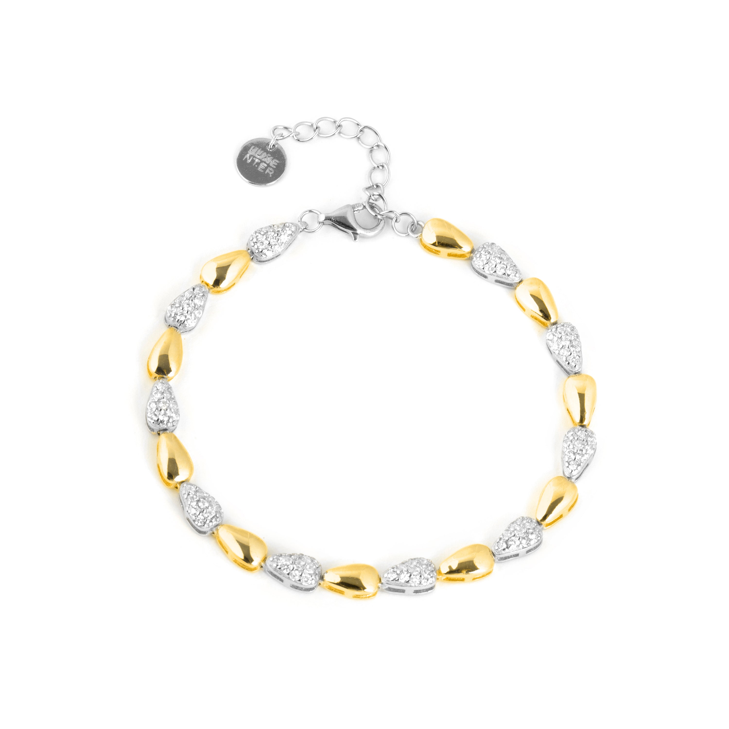 18k Yellow Gold Finish Brilliant Zirconia Bracelet - Tanal