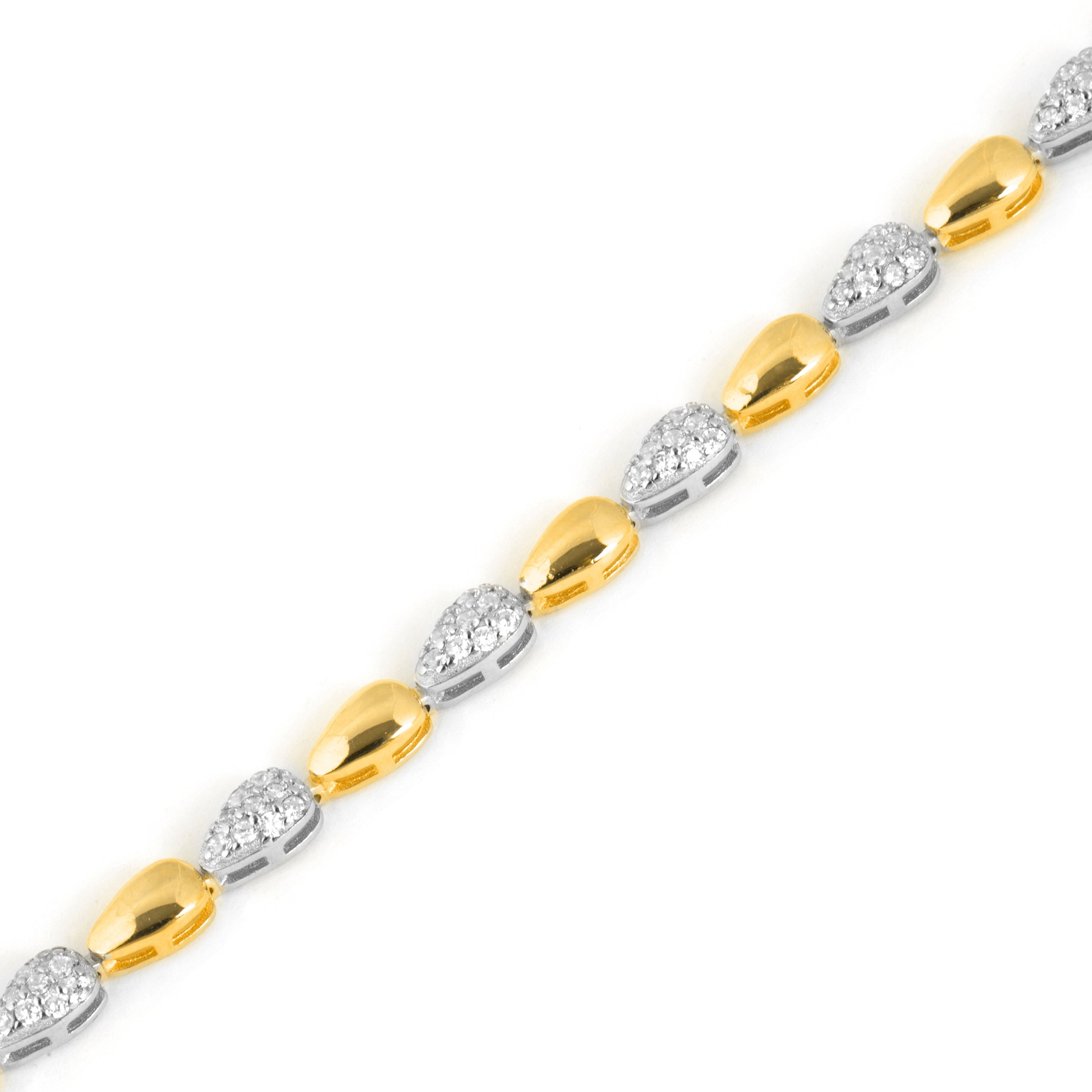 18k Yellow Gold Finish Brilliant Zirconia Bracelet - Tanal