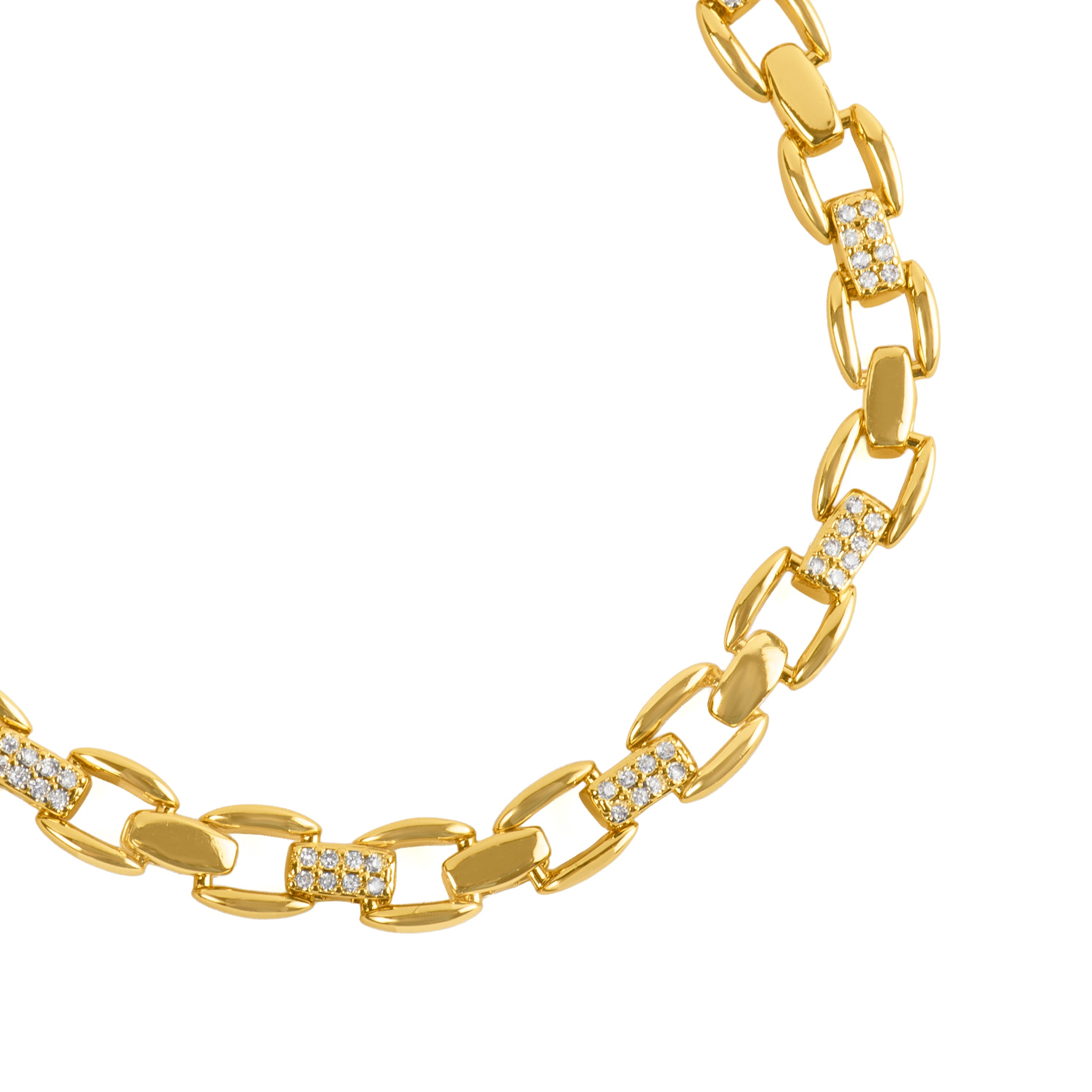 18k Yellow Gold-Plated Sparkling Zirconia Bracelet - Yaris