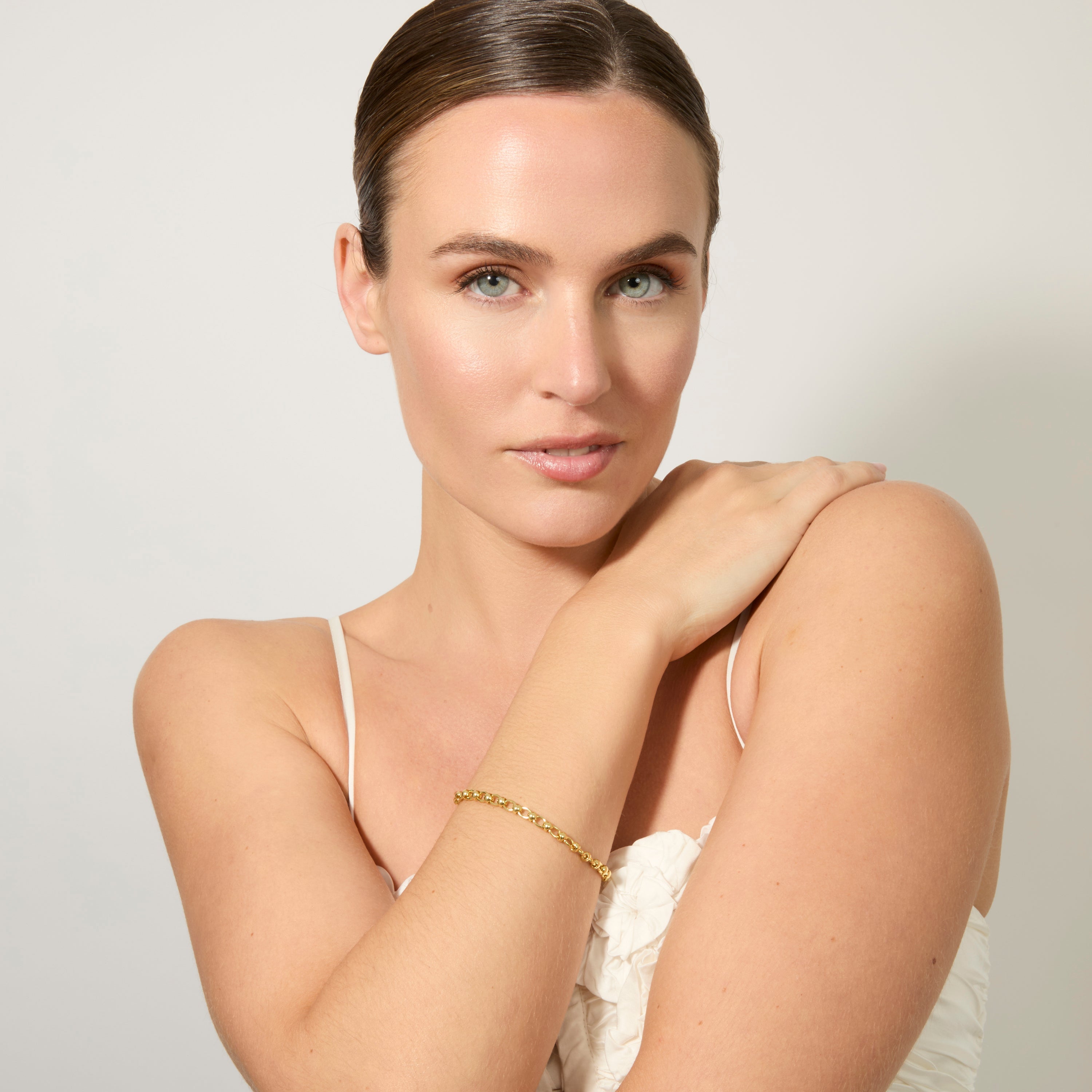 Pulsera acabado en oro amarillo de 18k - Adthi