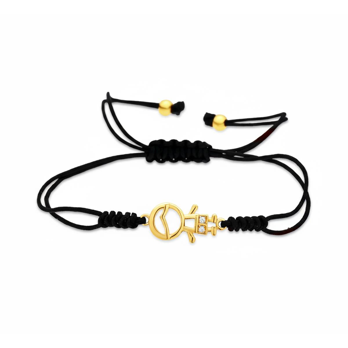 Shiny Zircon Bracelet, 18k Yellow Gold Plating - Boy