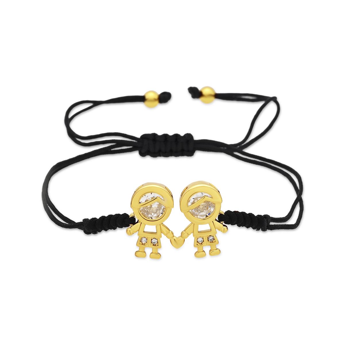 Sparkling Zirconia Bracelet with 18k Yellow Gold Finish - Boys