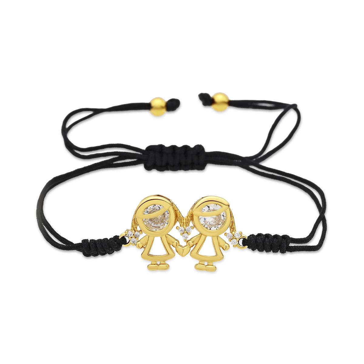 Sparkling Zircon Bracelet in 18k Yellow Gold Plating - Girls
