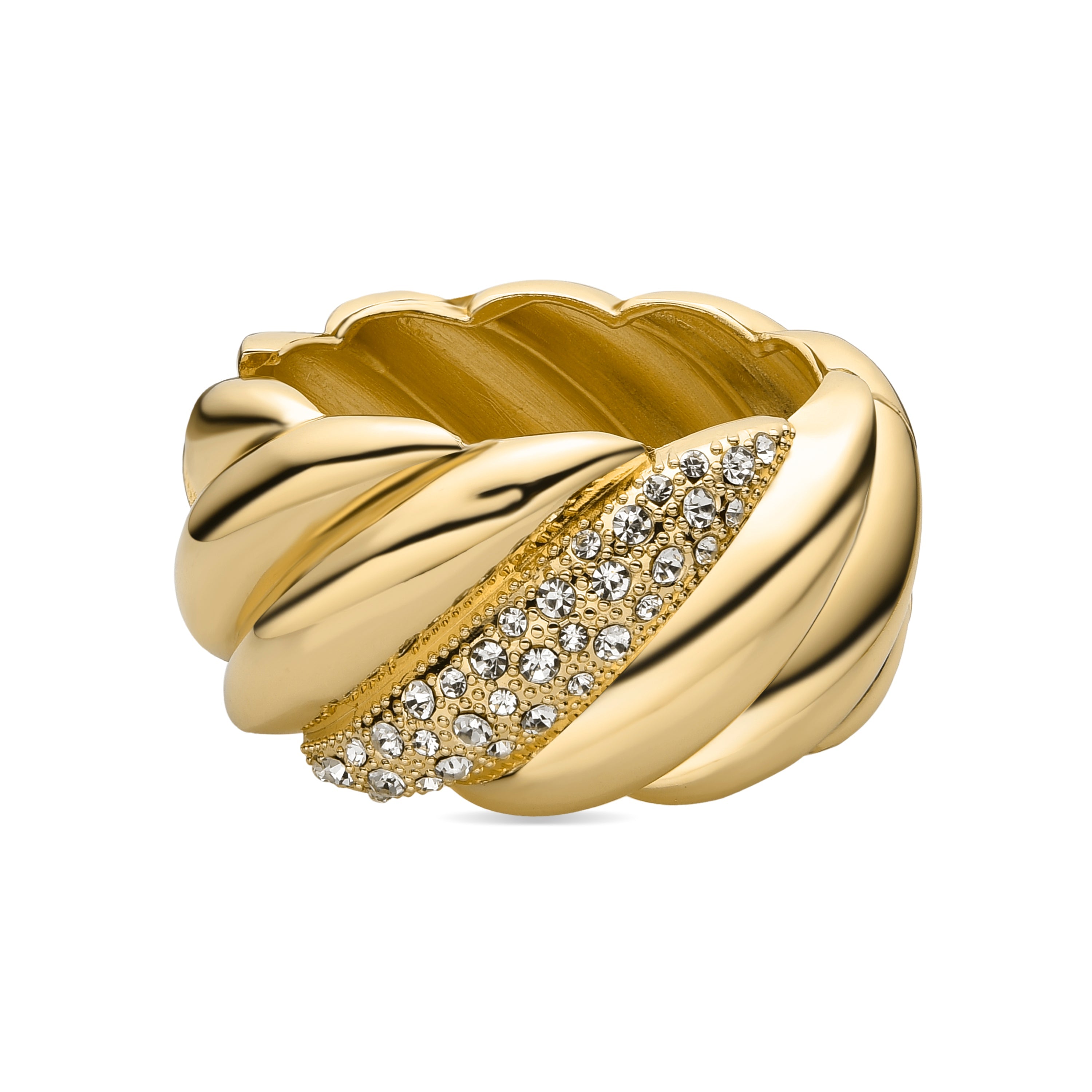 Bracelet with brilliant zirconia in 18k gold finish - Eiuh