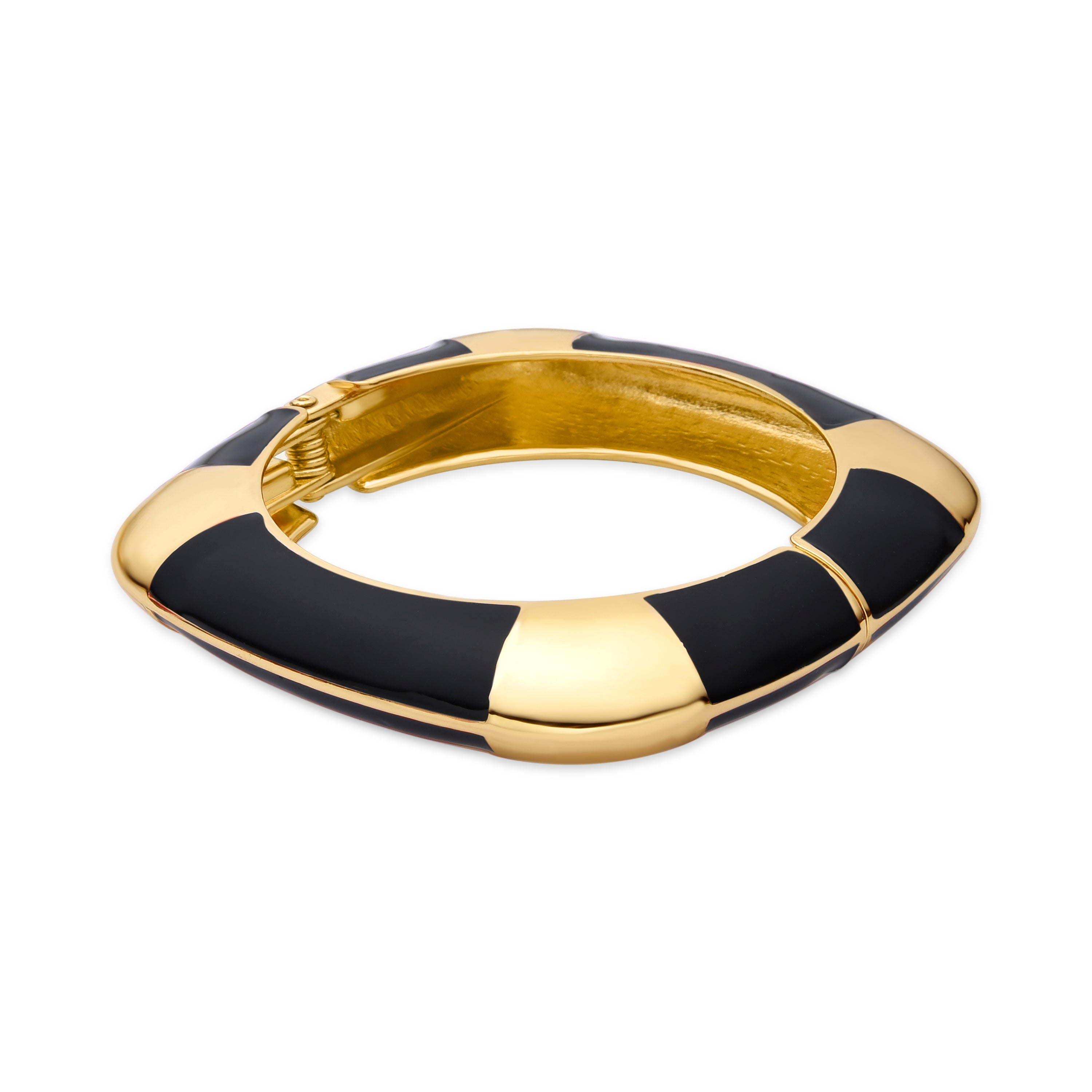 18k yellow gold and black lacquer finish bracelet - Souda