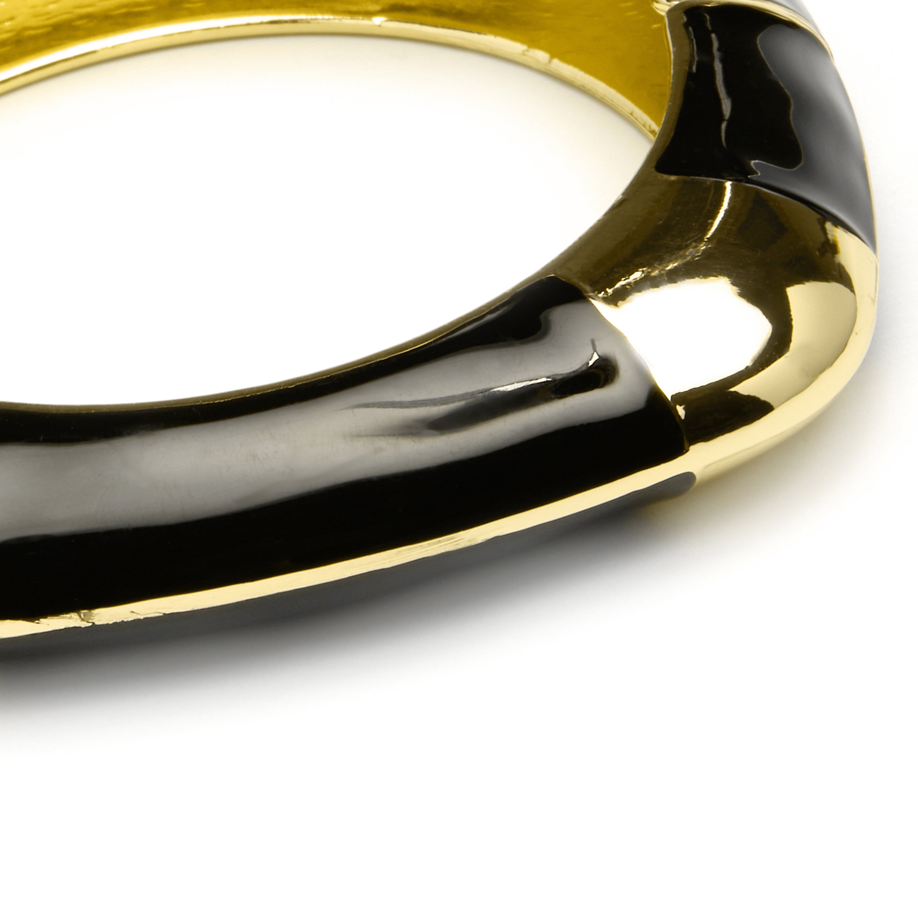 18k yellow gold and black lacquer finish bracelet - Souda