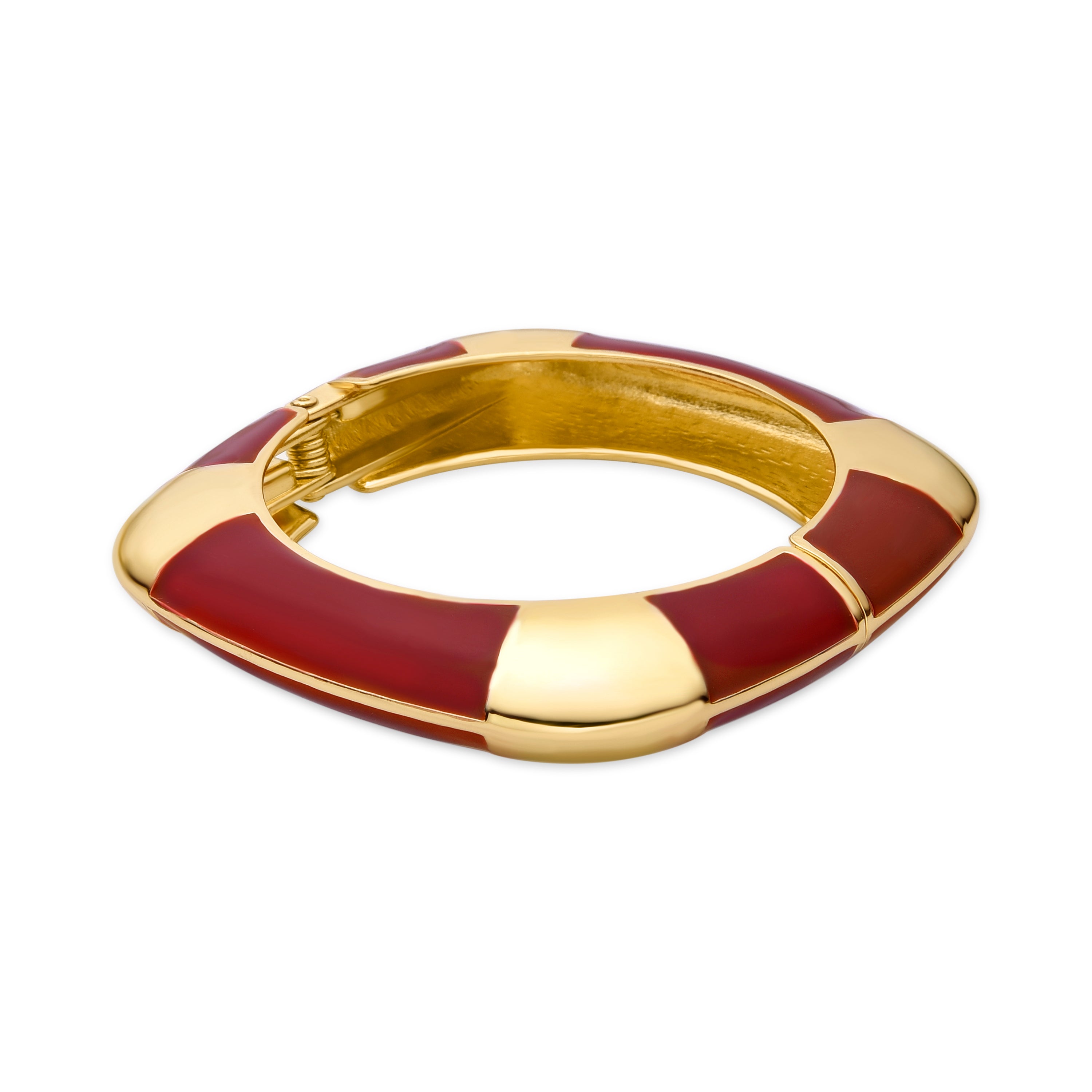 18k yellow gold and red lacquer finish bracelet - Souda