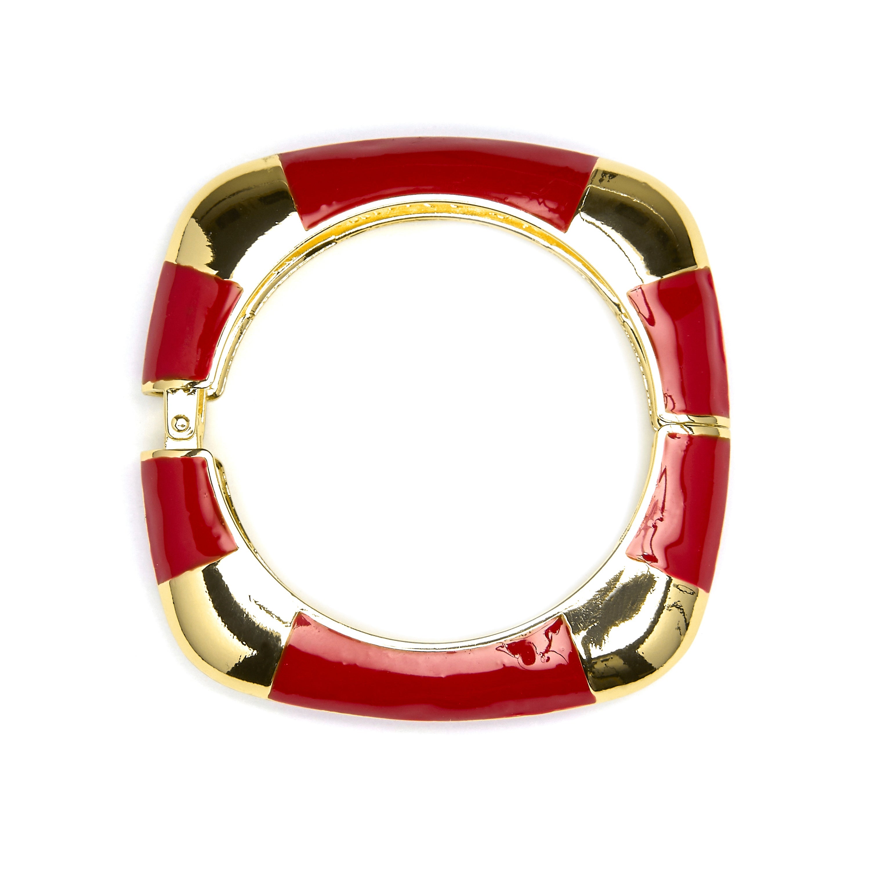 18k yellow gold and red lacquer finish bracelet - Souda