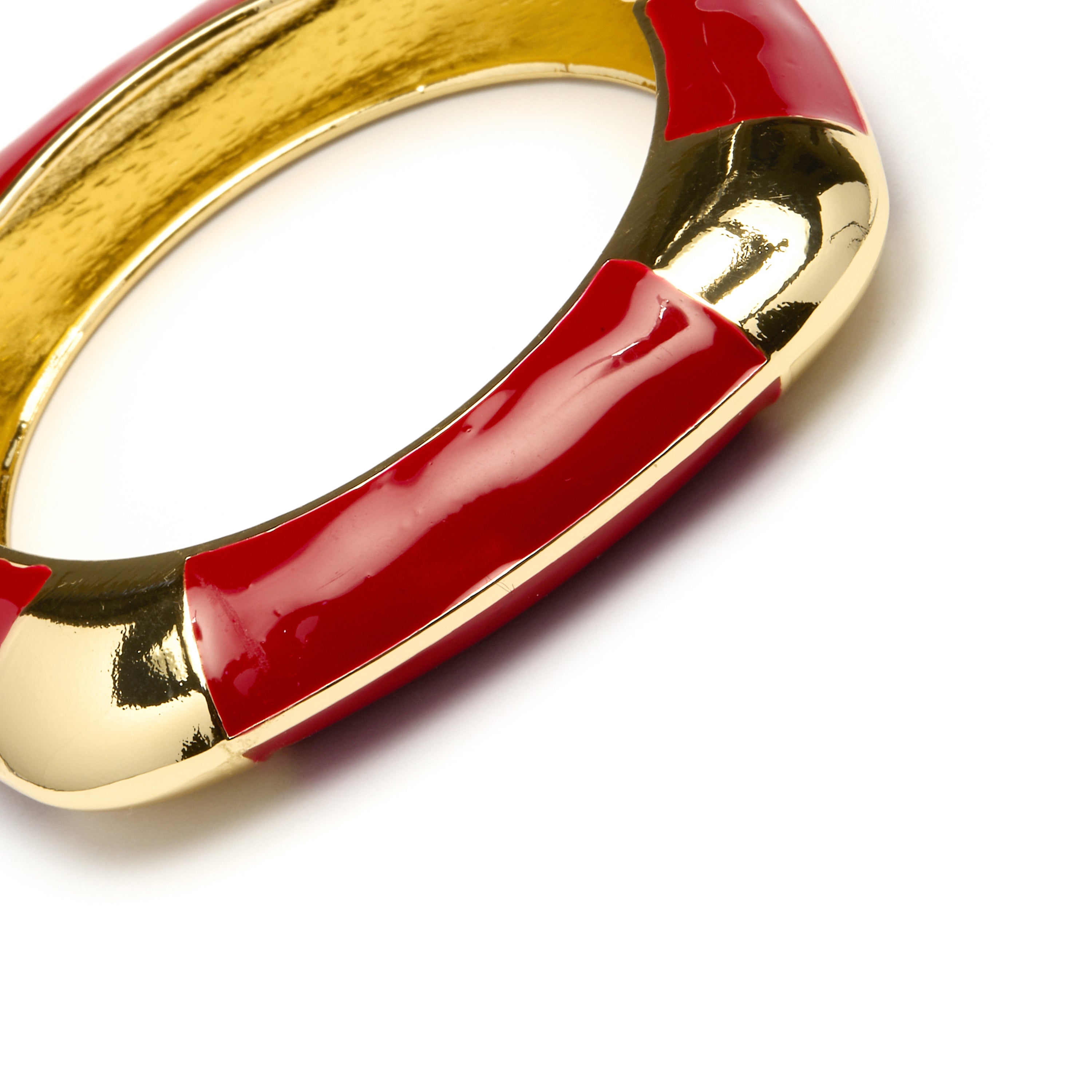 18k yellow gold and red lacquer finish bracelet - Souda