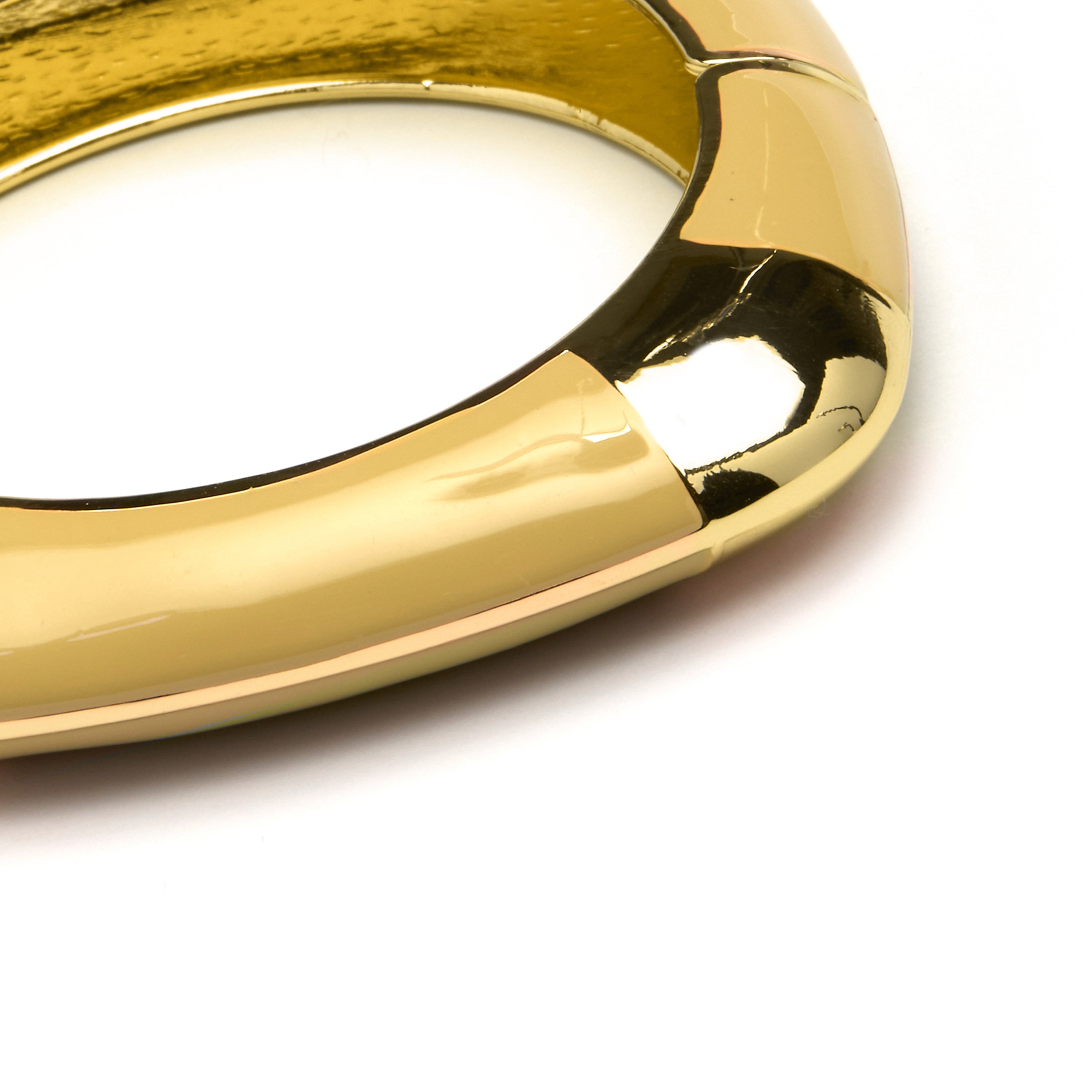 Pulsera acabado oro amarillo de 18k y Lacado Marron - Souda