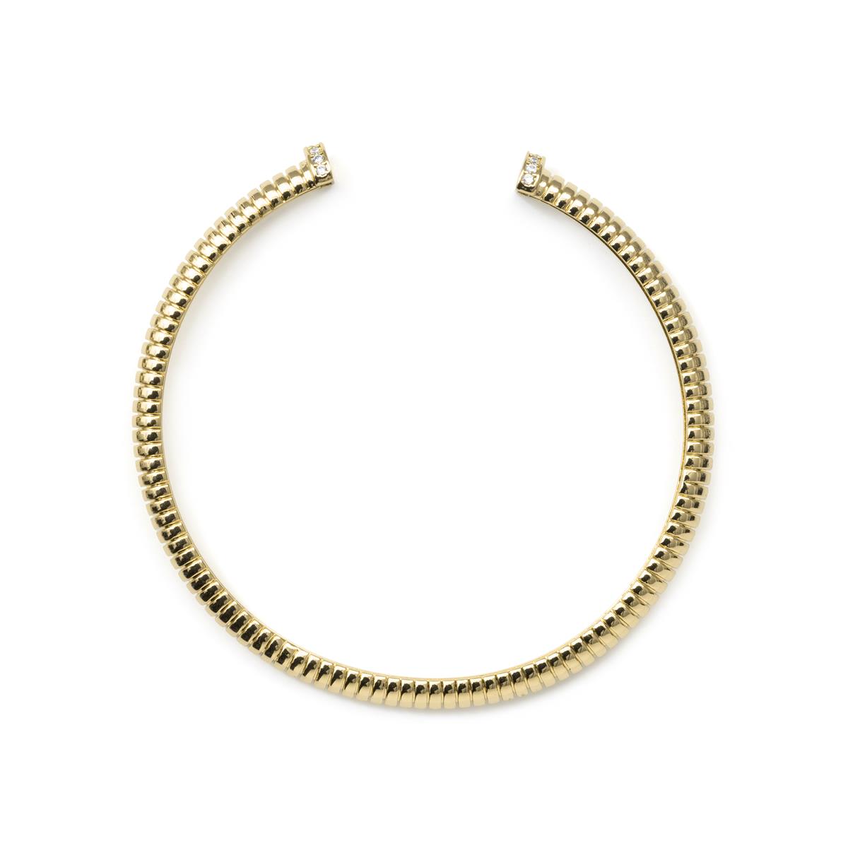 Dazzling Zirconia Bracelet in 18k Yellow Gold Finish - Aih