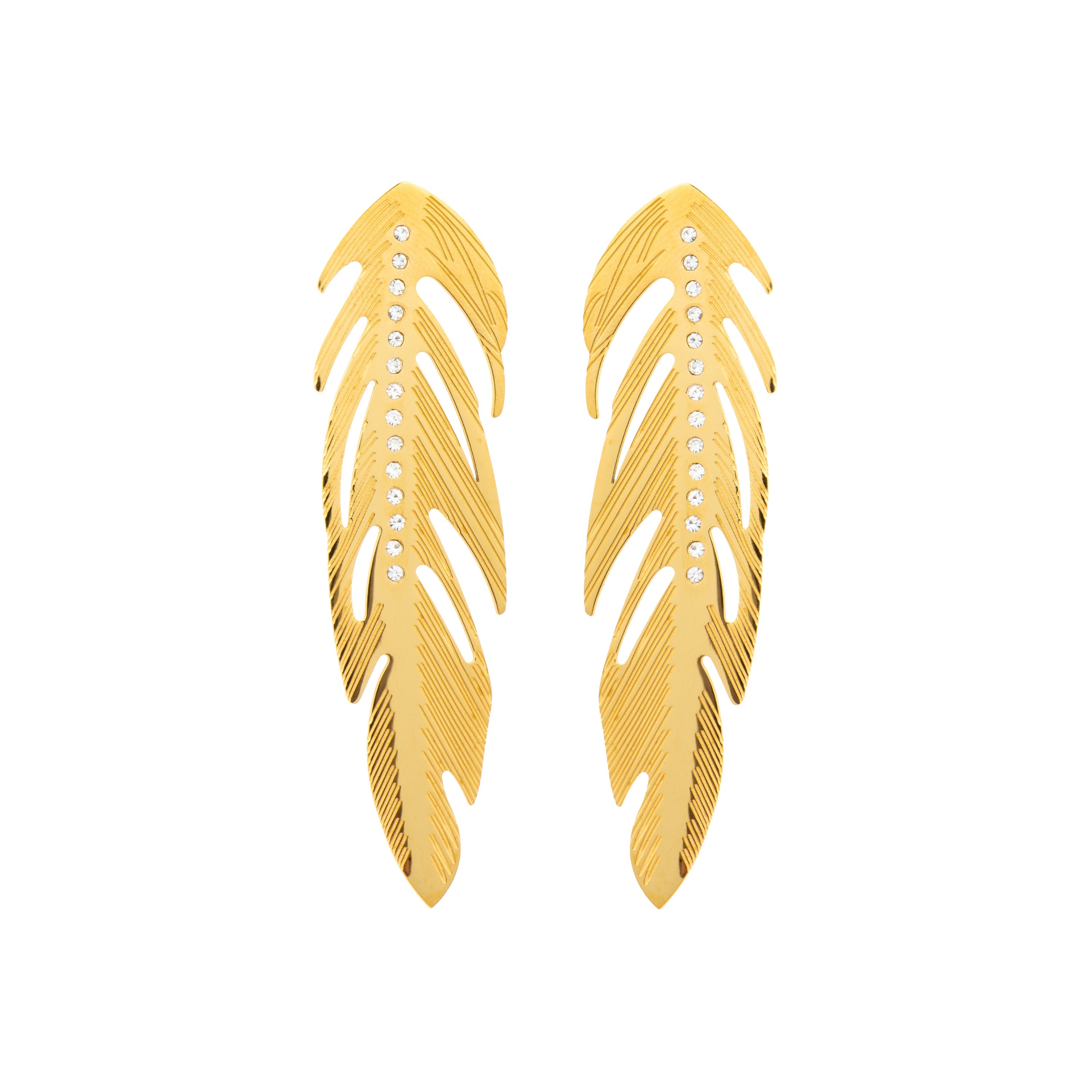 18k yellow gold finish earrings - Naxi