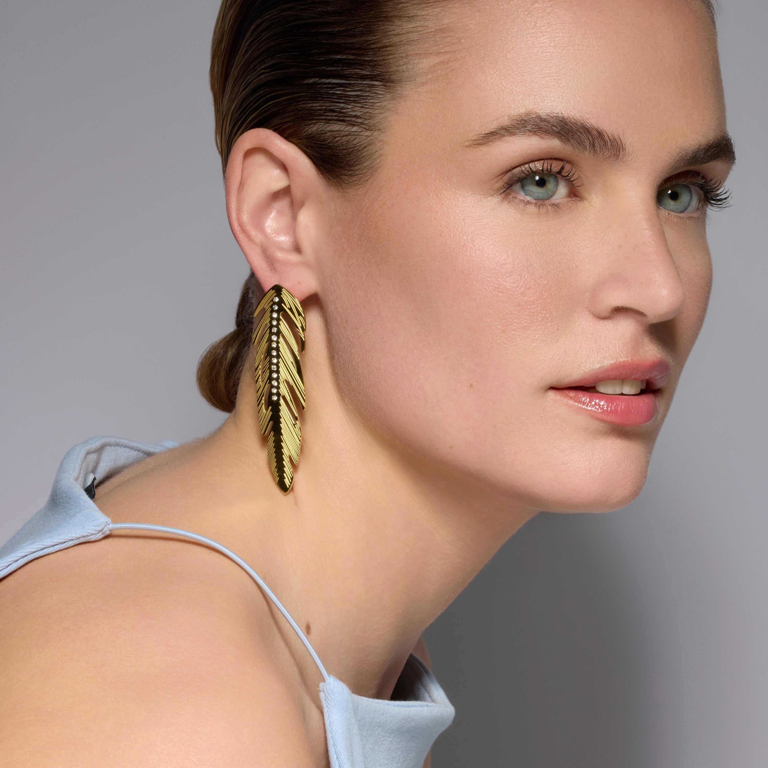 18k yellow gold finish earrings - Naxi