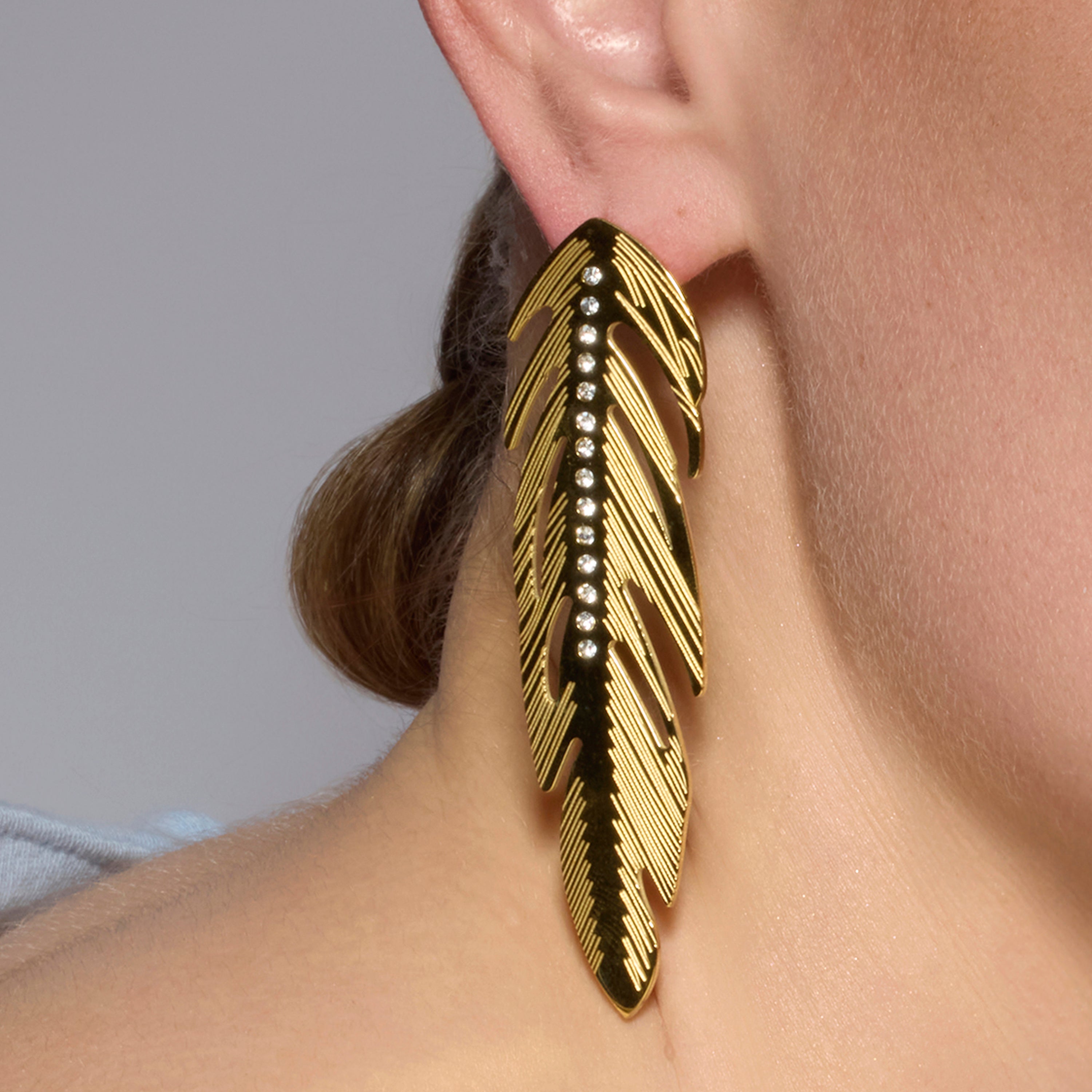 18k yellow gold finish earrings - Naxi