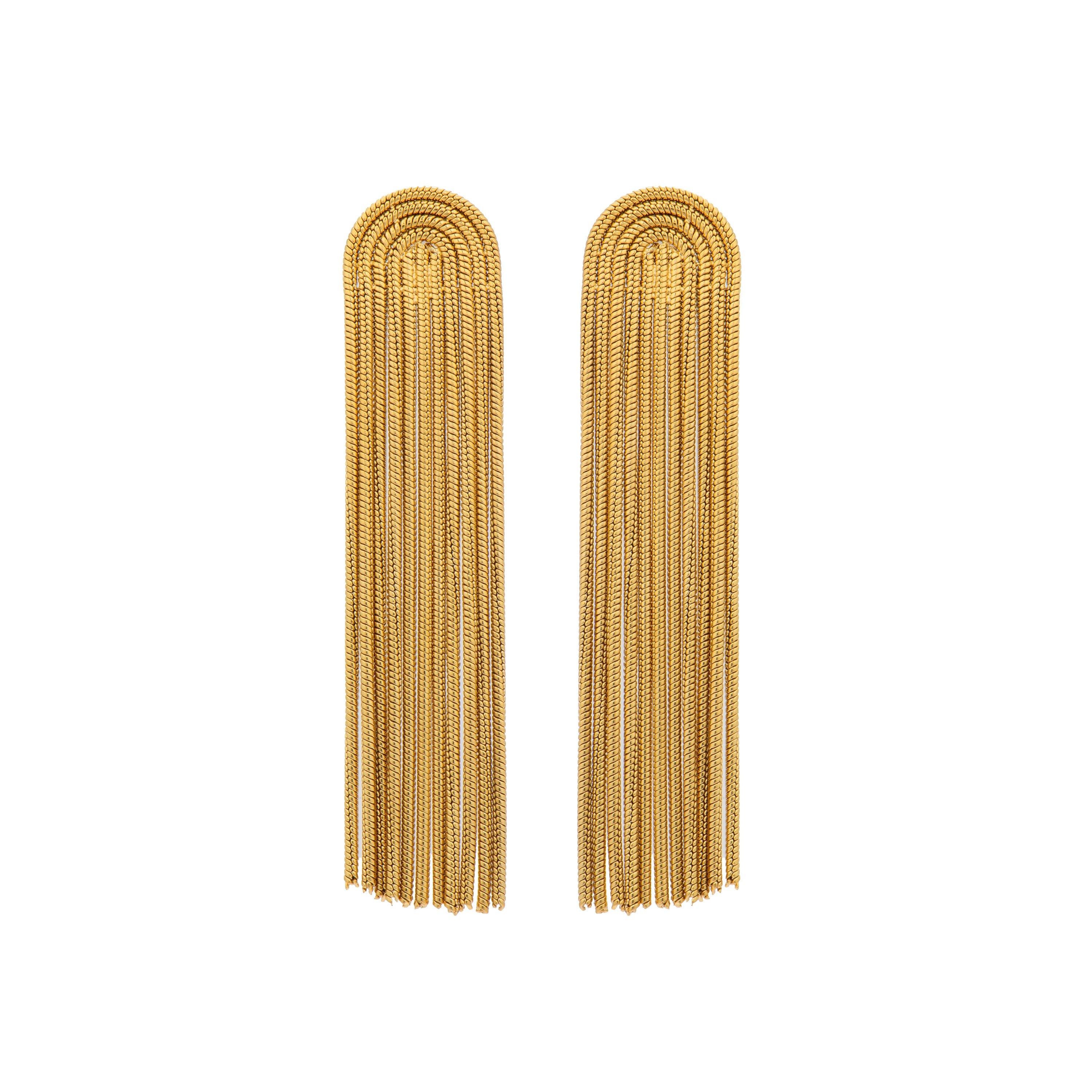 18k yellow gold finish earrings - Gaion