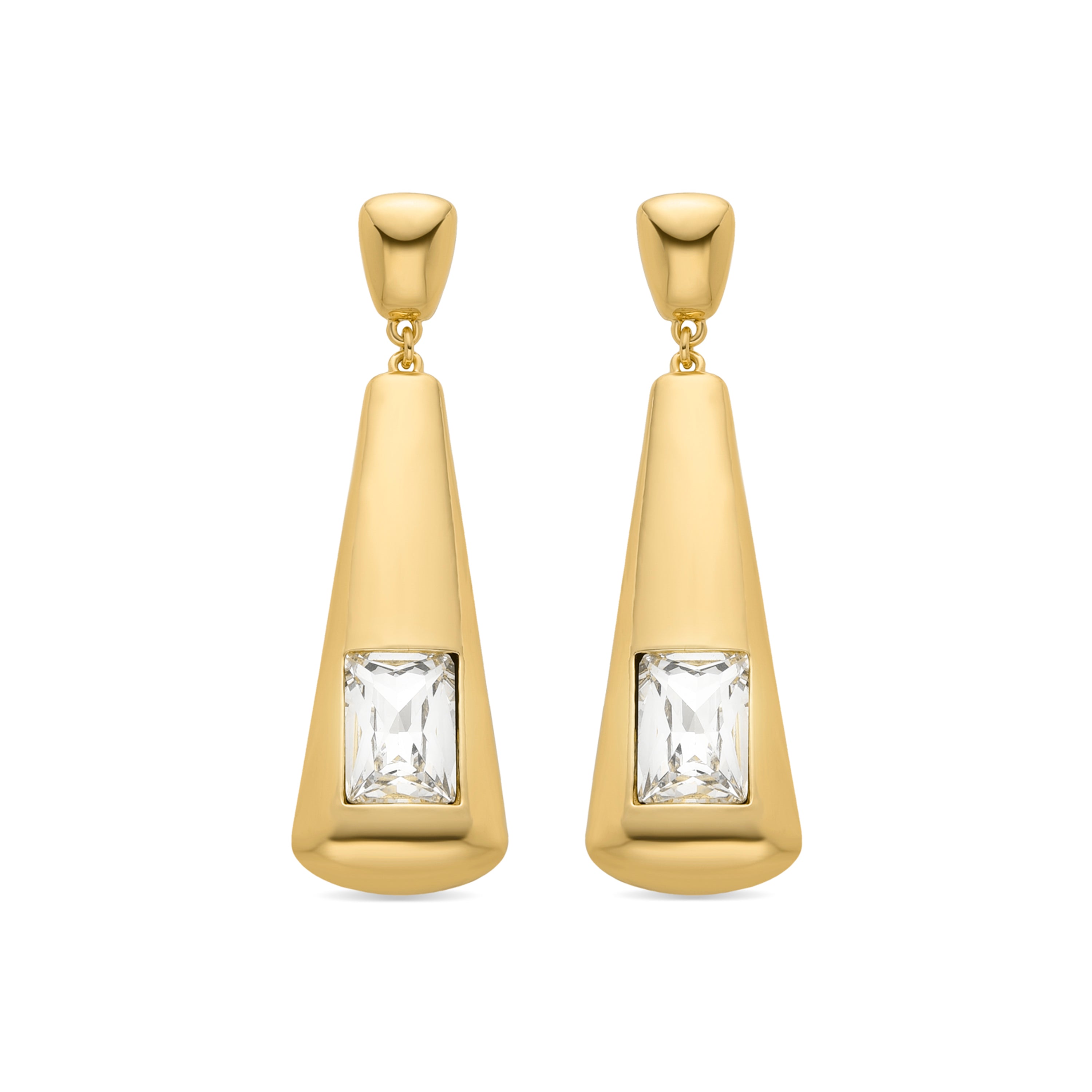 Earrings finished in 18K yellow gold - Mayate