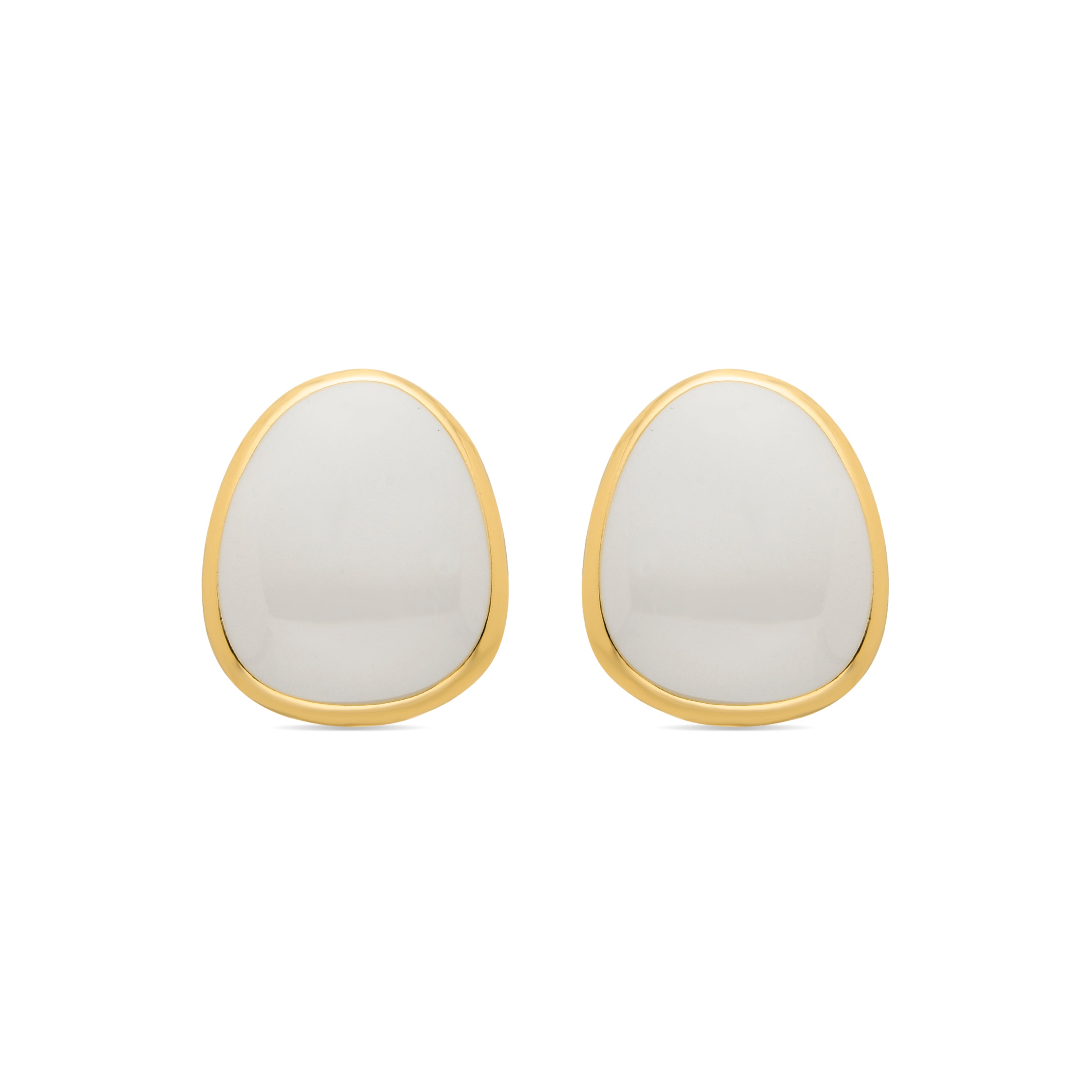 18K yellow gold finished earrings - Malius