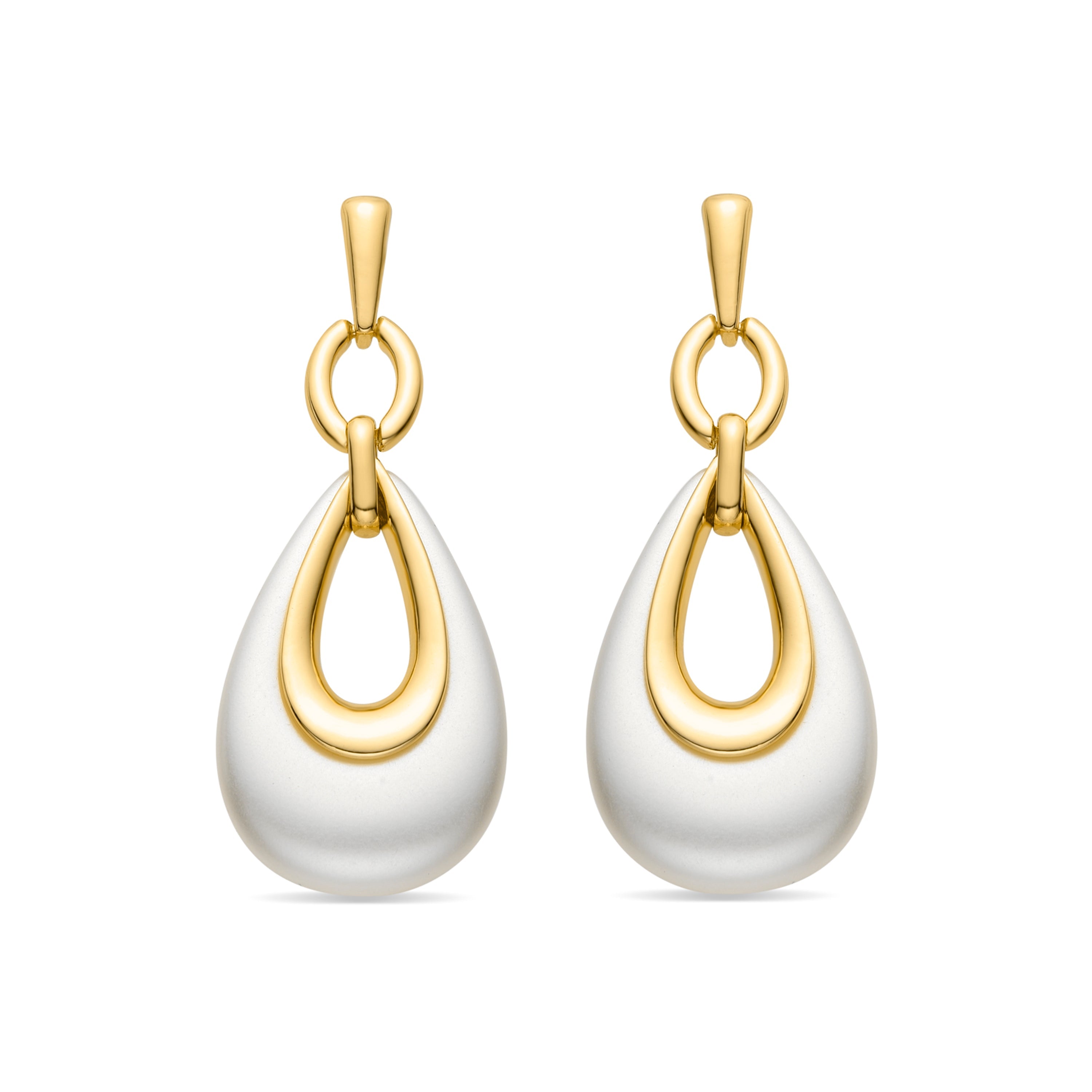 18K yellow gold finished earrings - Humola
