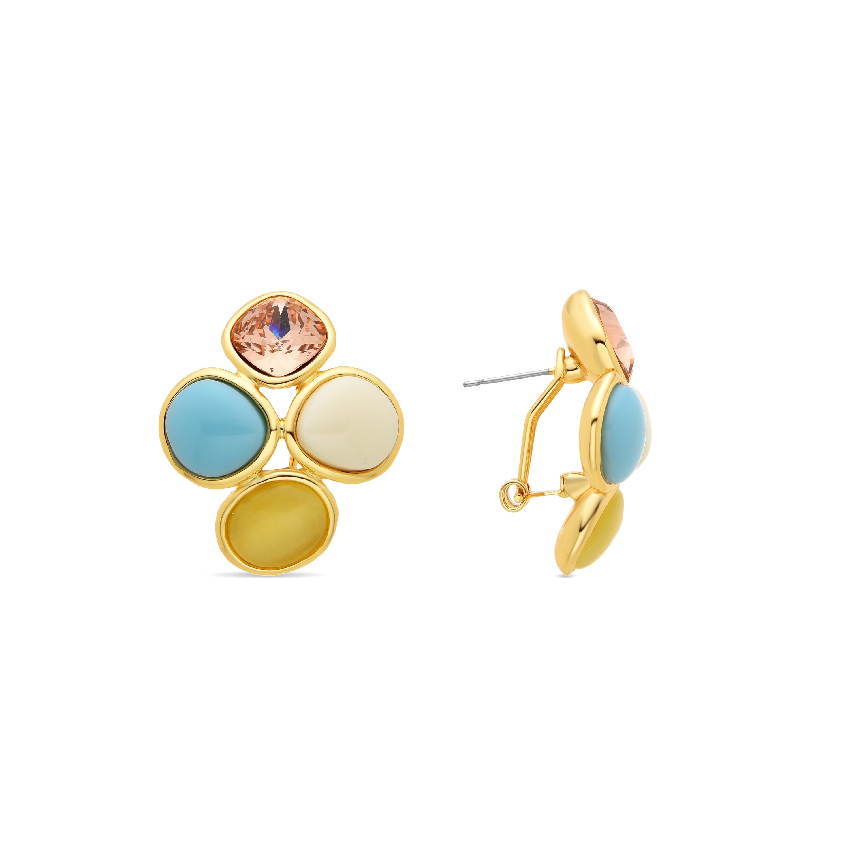 Earrings finished in 18K yellow gold - Lezu