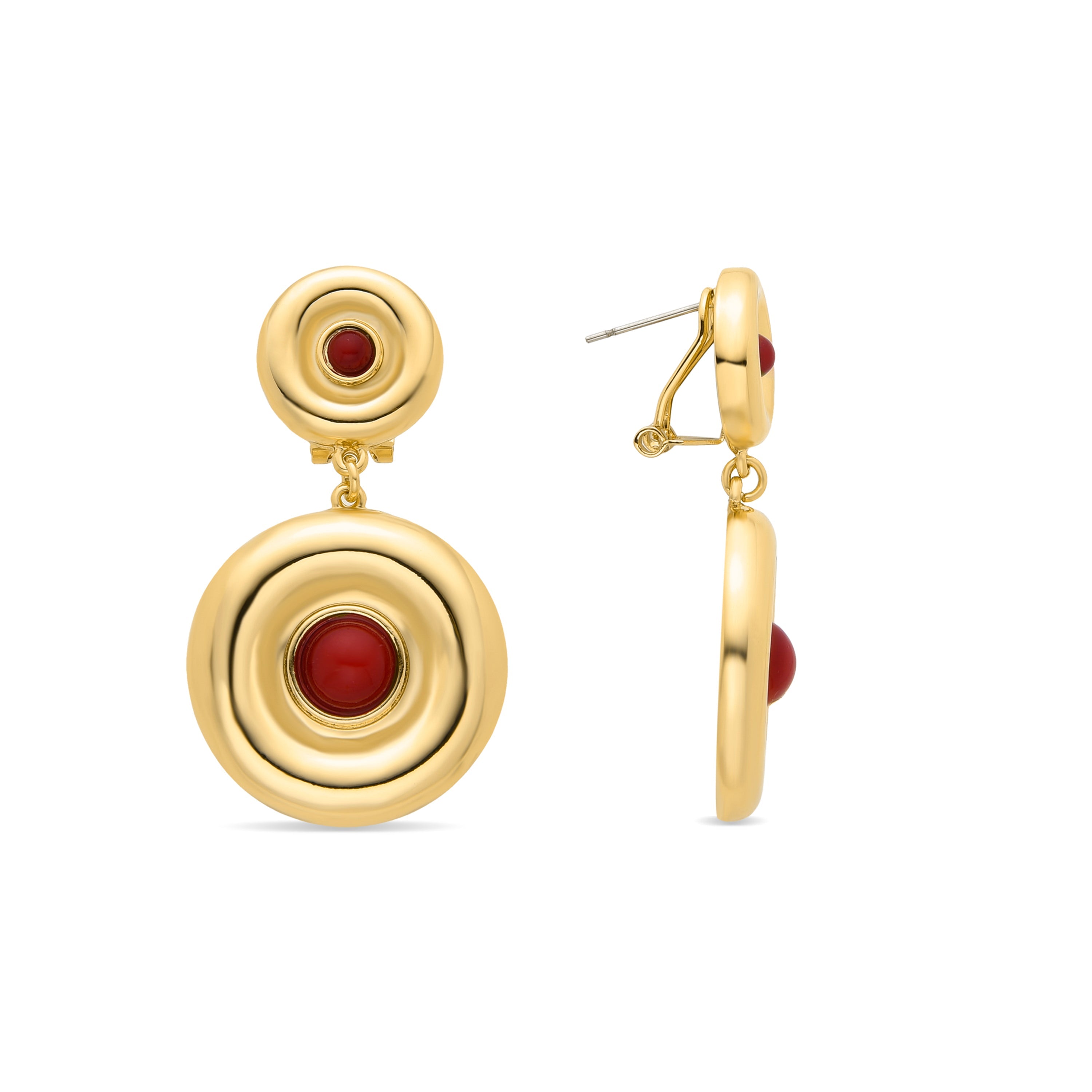 Earrings finished in 18K yellow gold - Orche