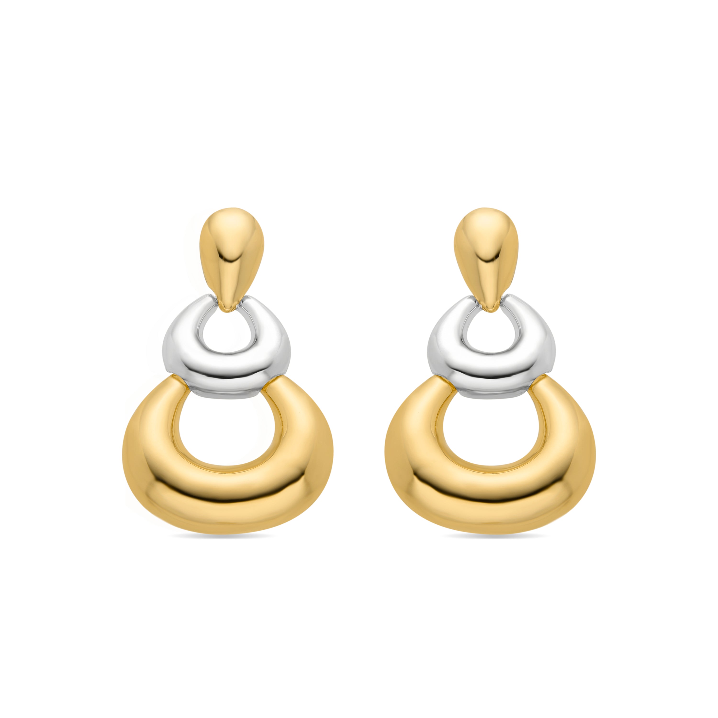 Earrings finished in 18K yellow gold - Aured