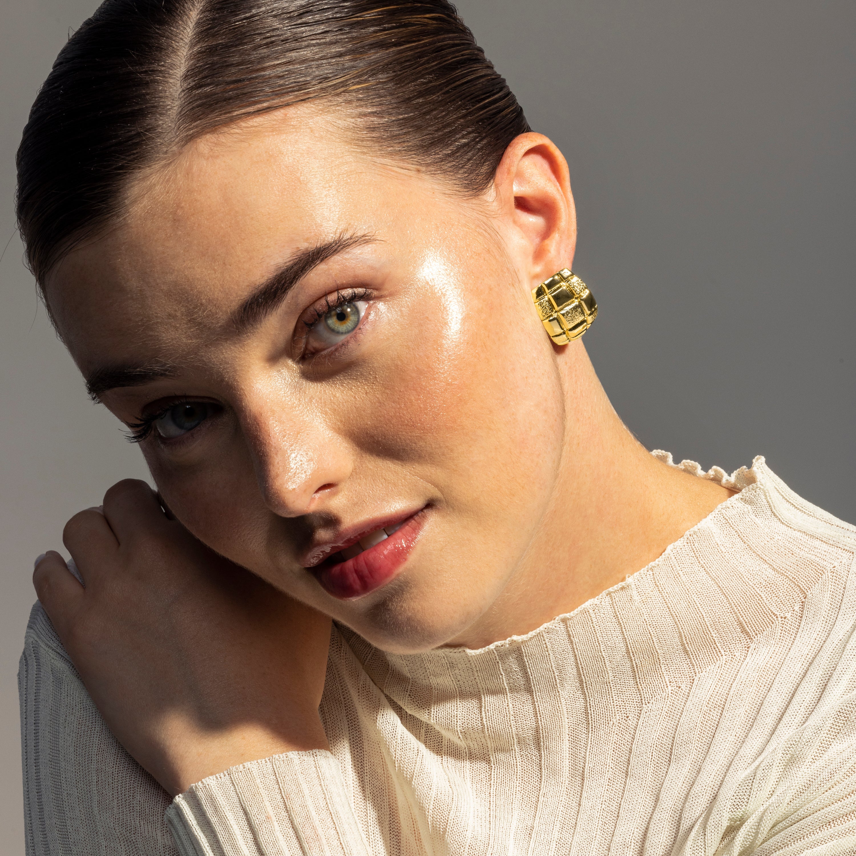 Earrings finished in 18K yellow gold - Abalt
