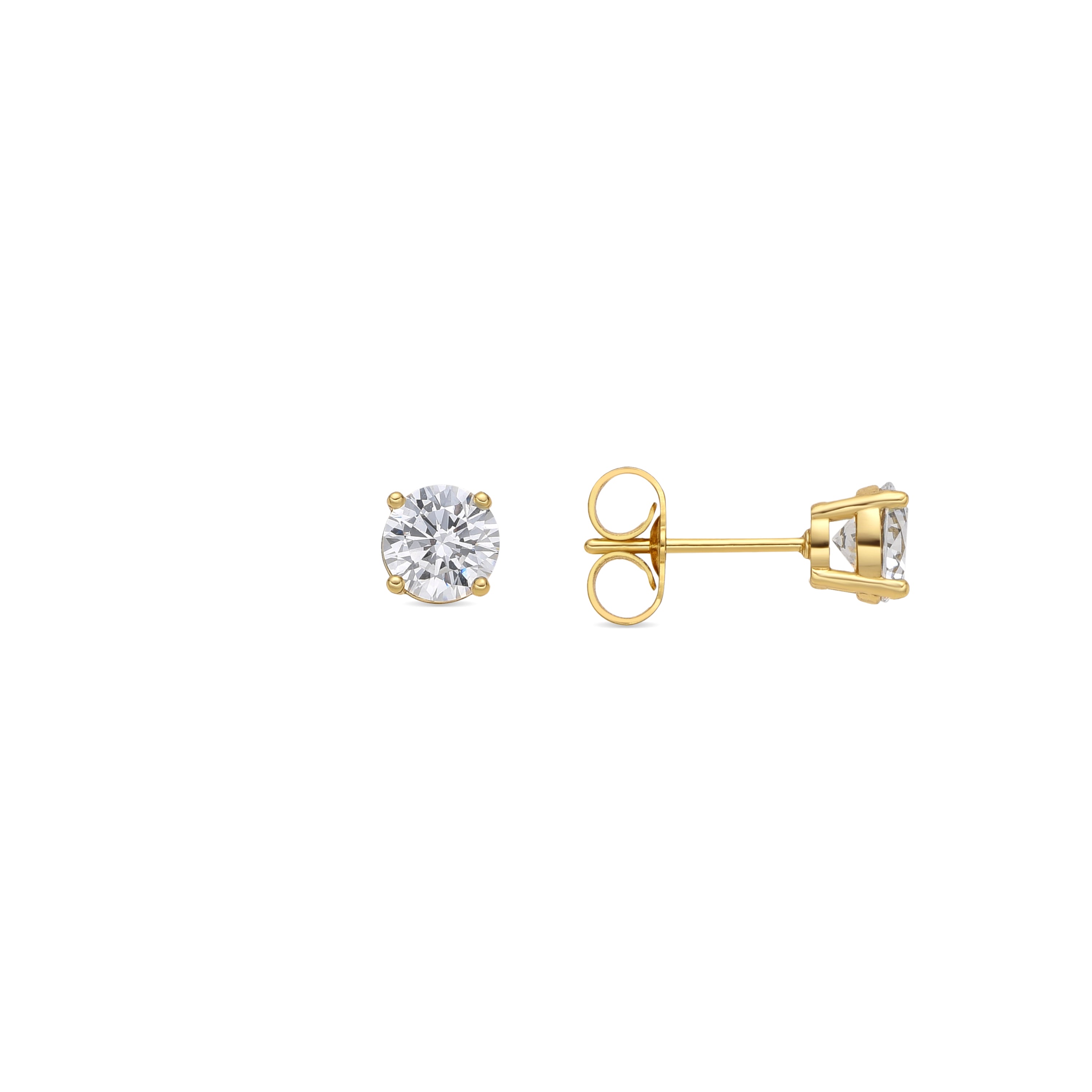 Pendientes con Circonita Brillante acabado oro amarillo 18k - Verak