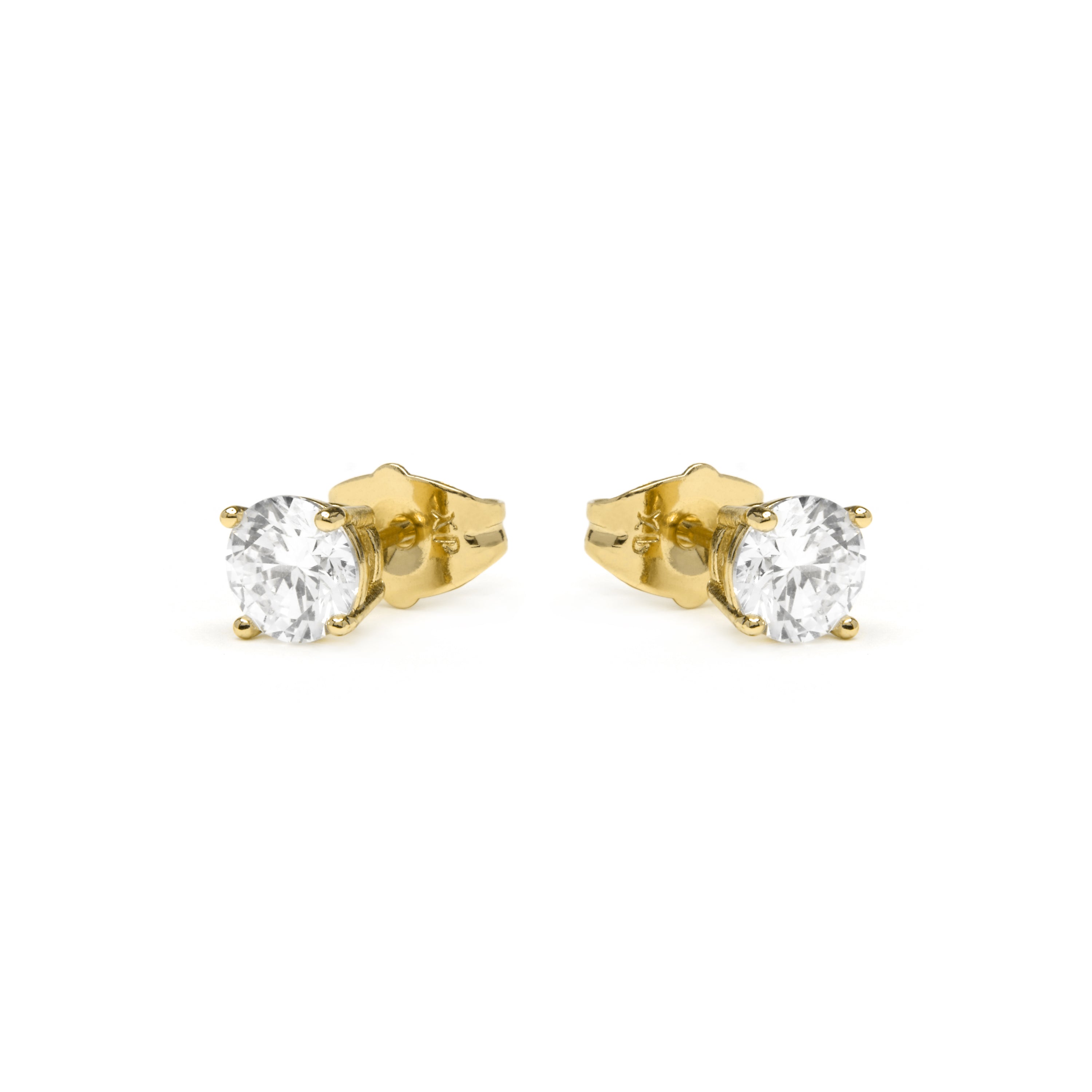 Pendientes con Circonita Brillante acabado oro amarillo 18k - Verak