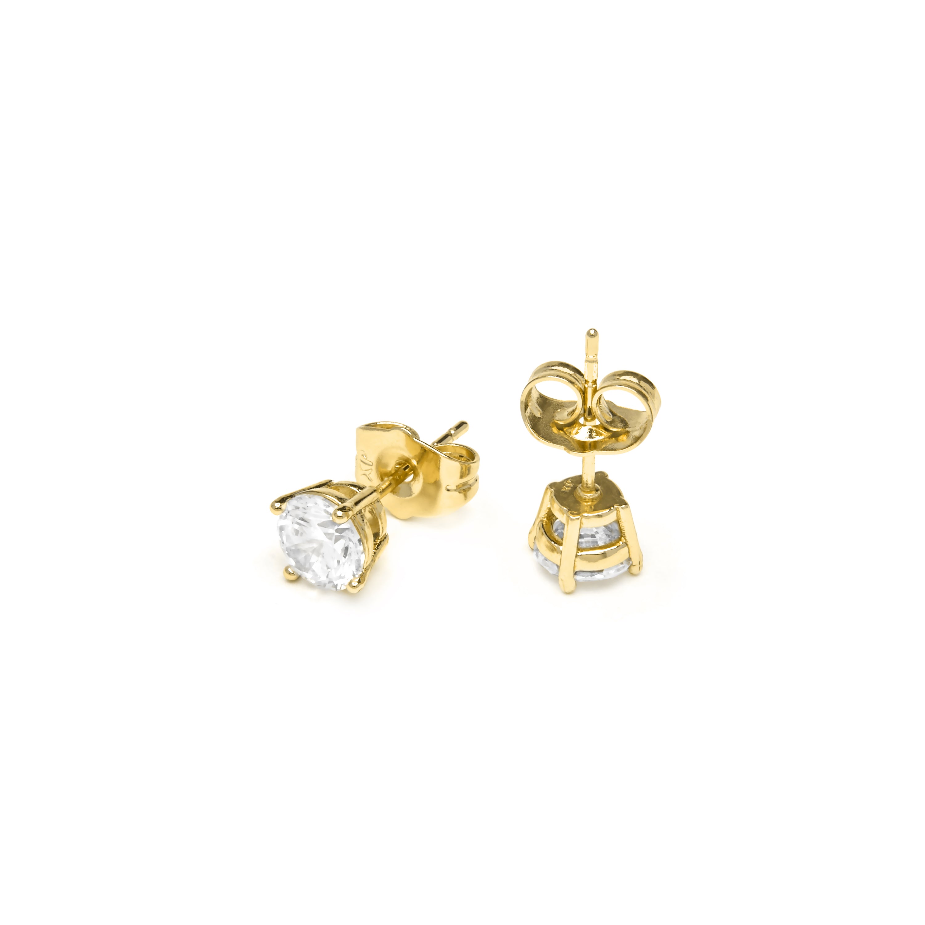 Pendientes con Circonita Brillante acabado oro amarillo 18k - Verak