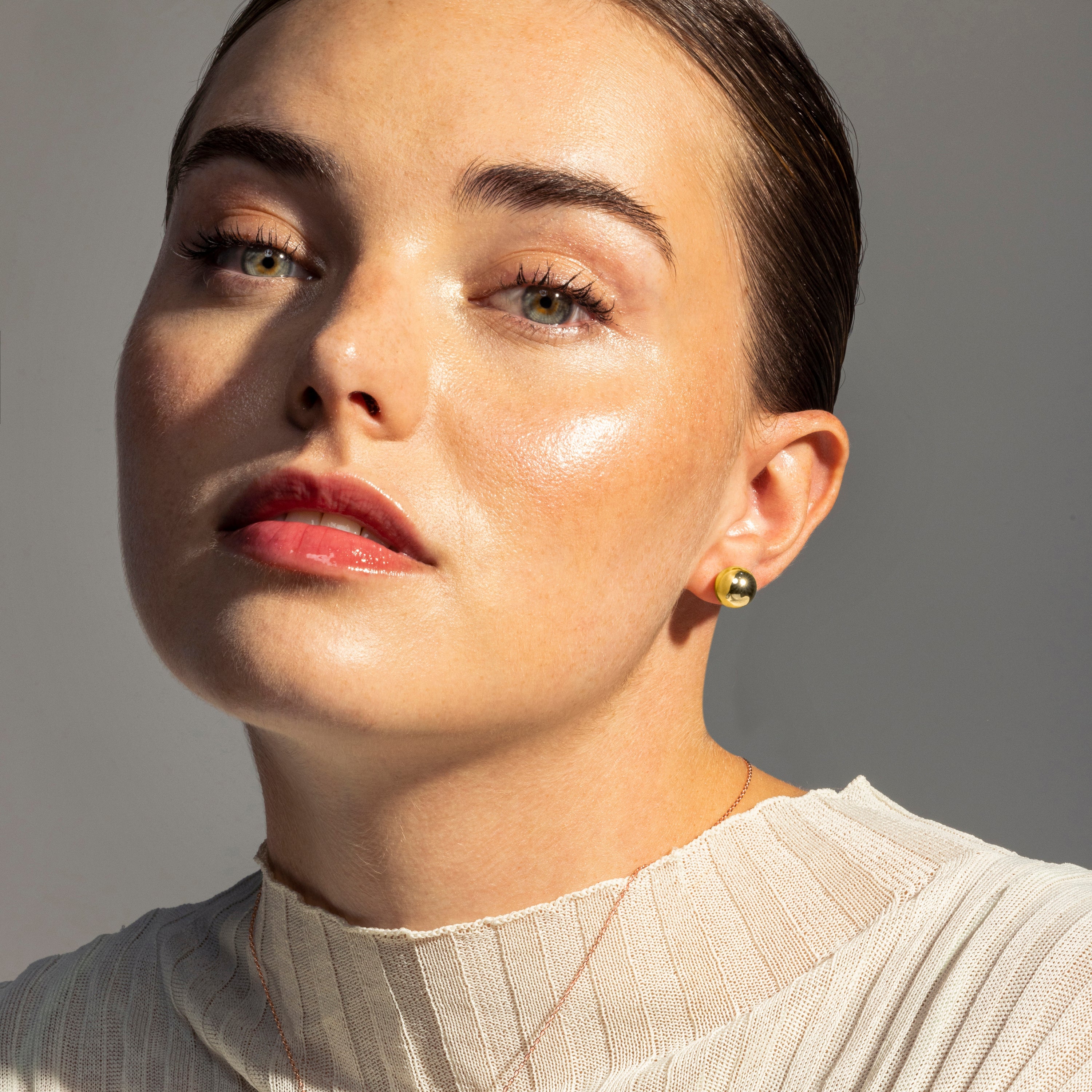 18K gold-finished earrings - Gnis