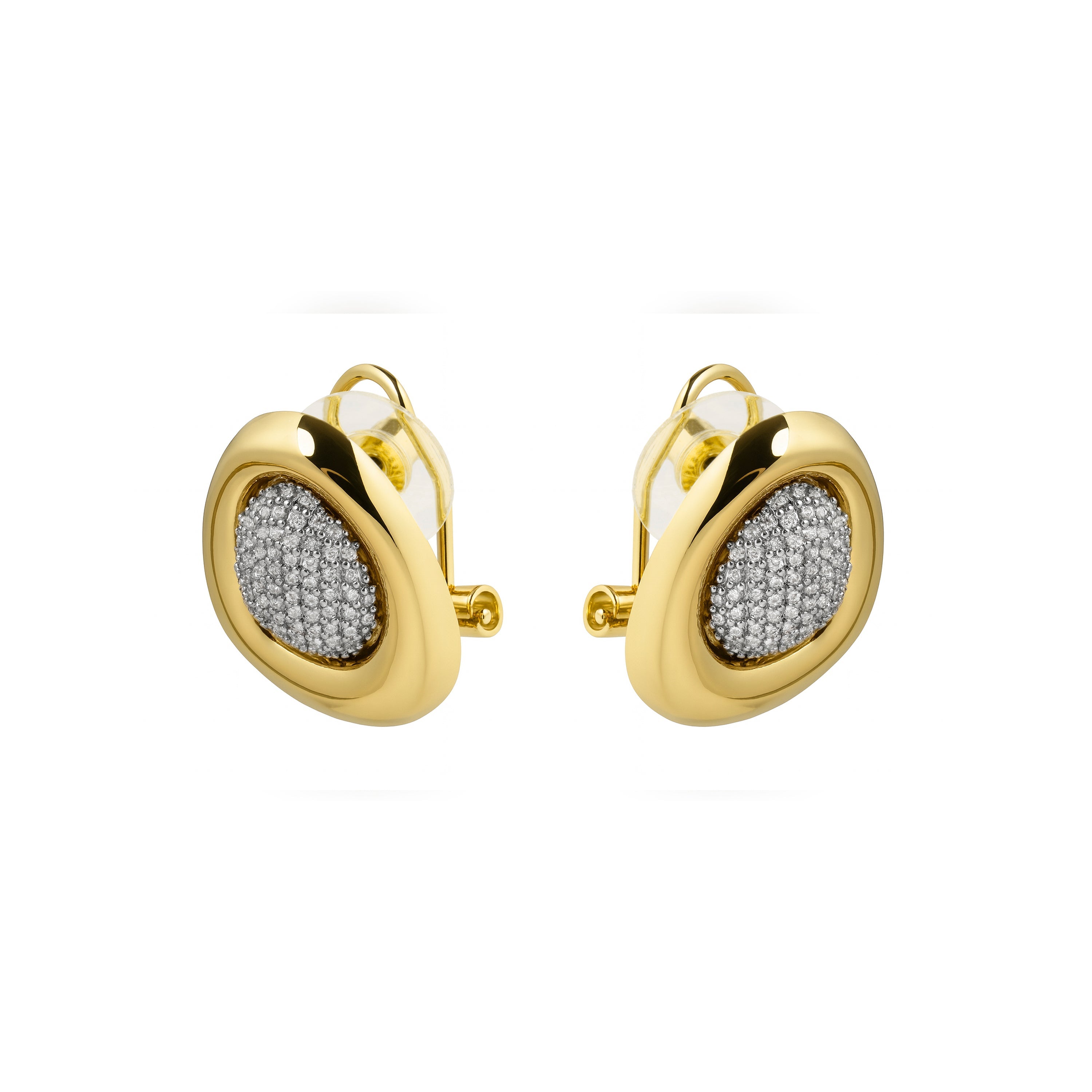 18k yellow gold-plated Brilliant Zirconia Earrings - Thaura