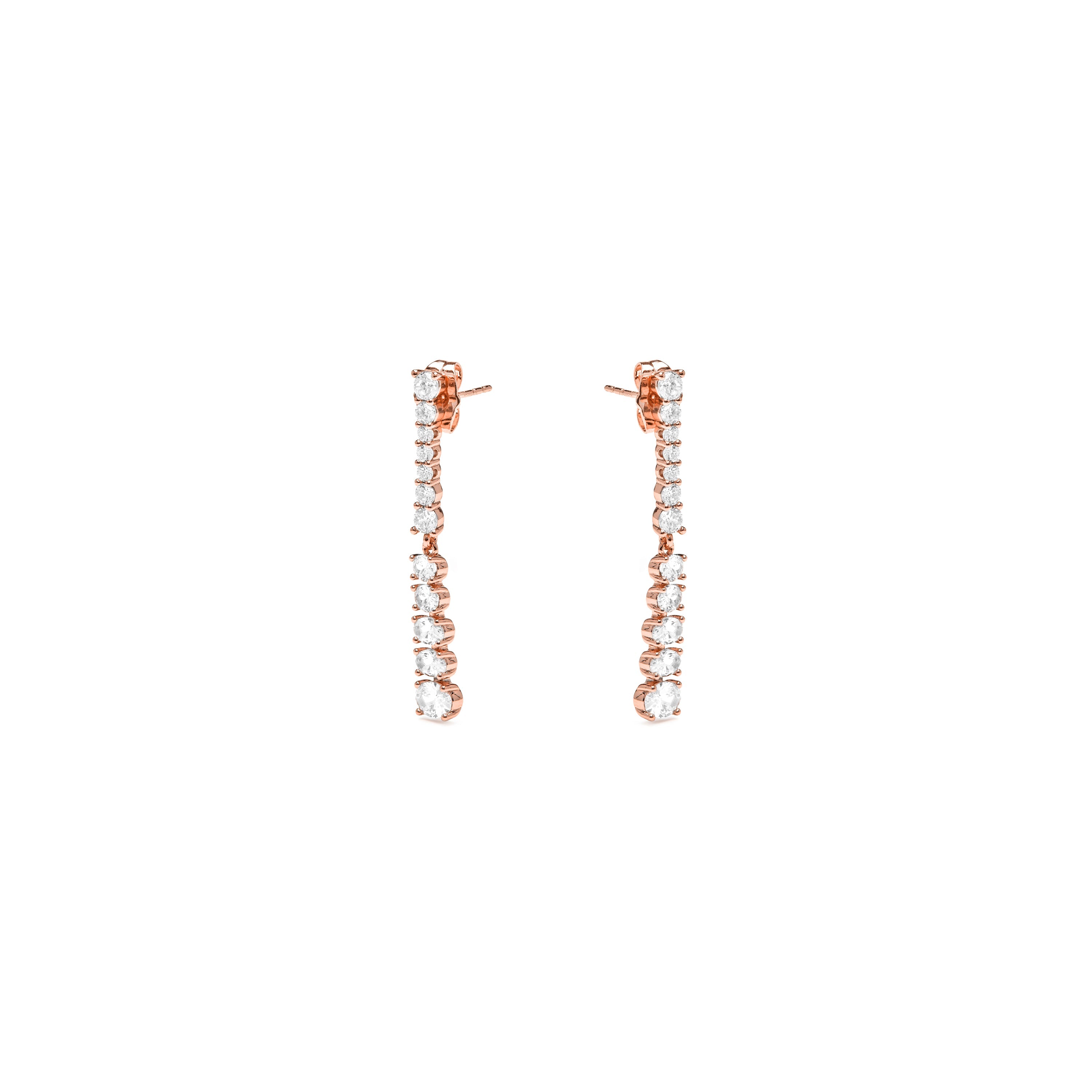 18k yellow gold finish earrings with brilliant zirconia - Raium