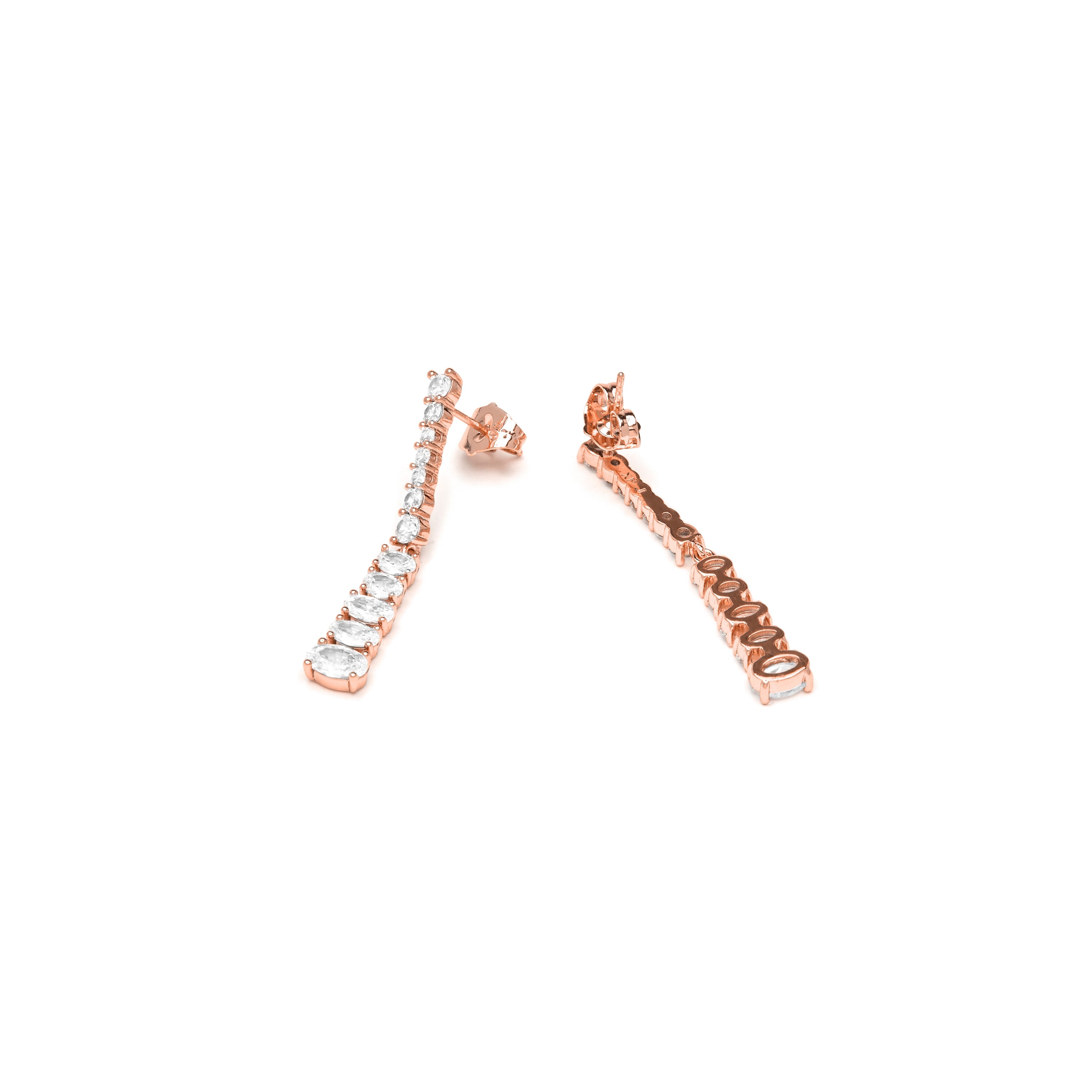 18k yellow gold finish earrings with brilliant zirconia - Raium