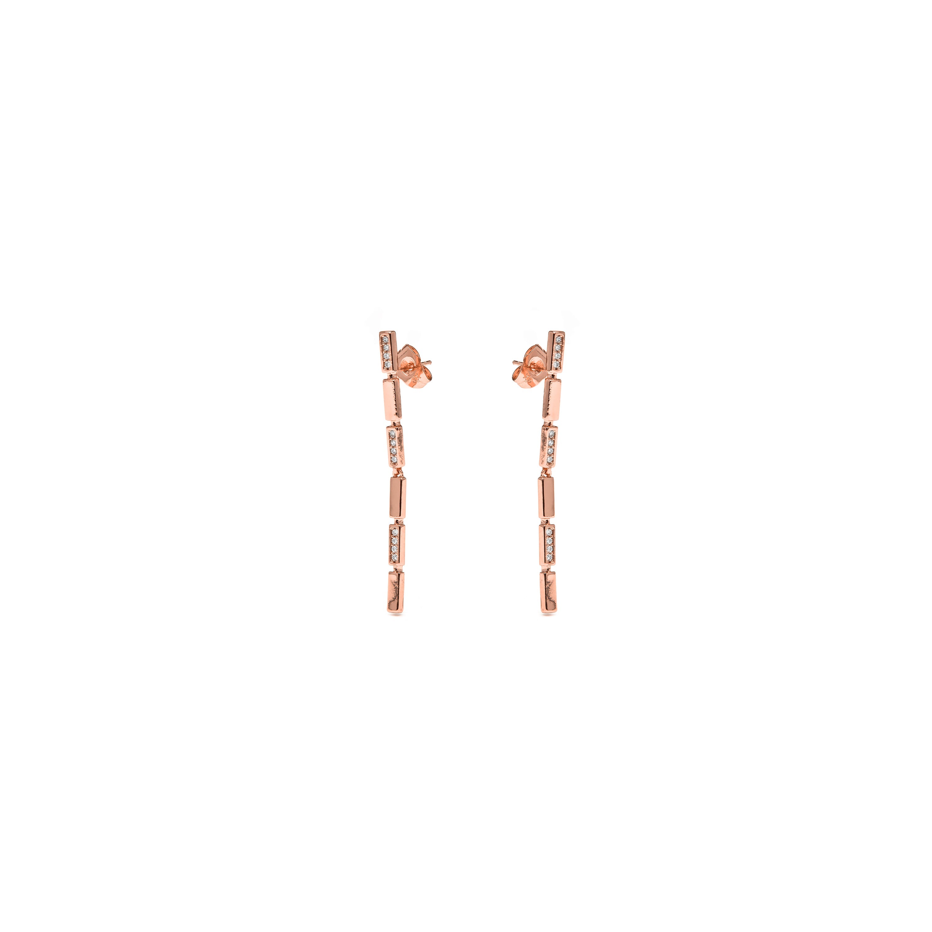 18k yellow gold finish earrings with brilliant zirconia - Viata