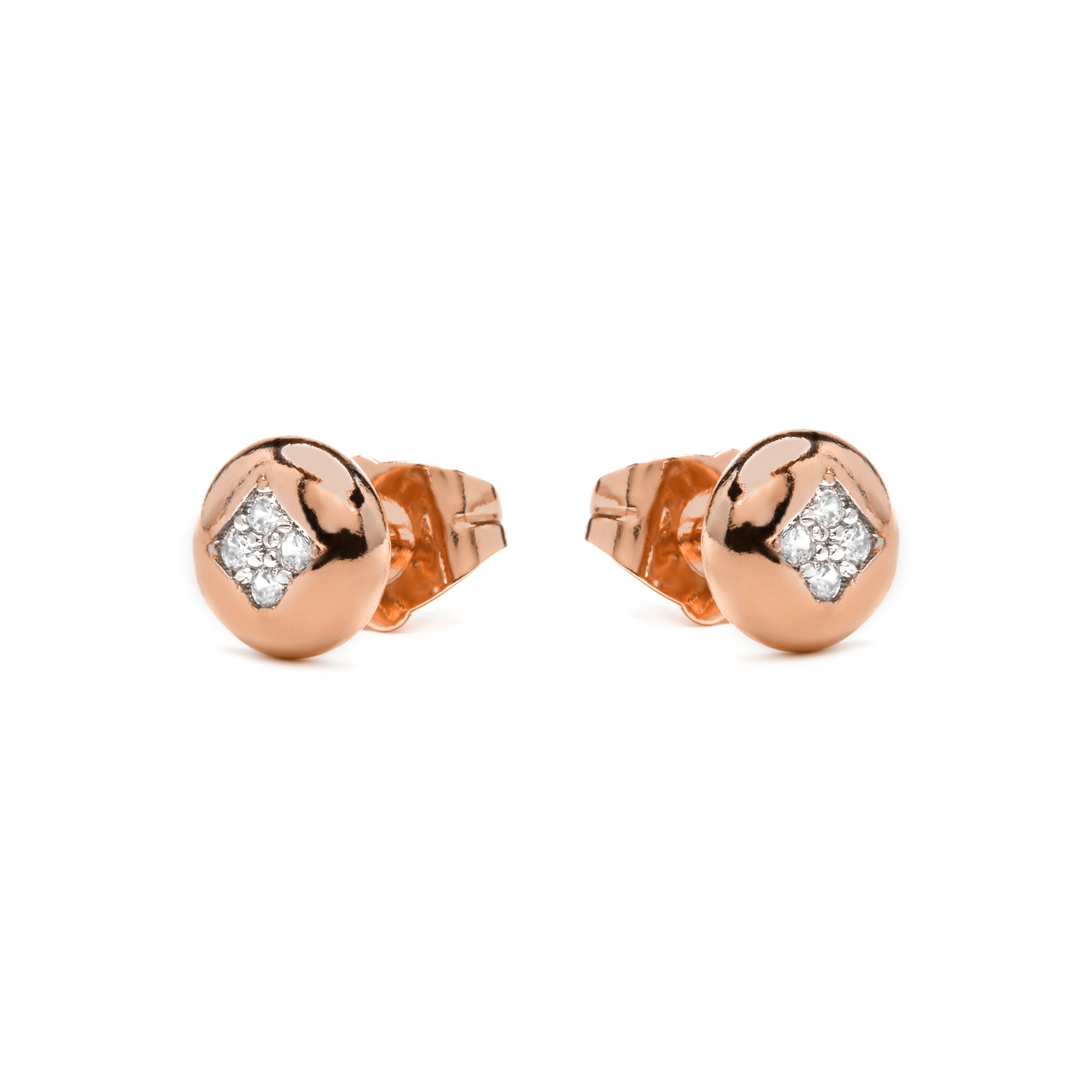 18k yellow gold finish earrings with brilliant zirconia - Tawil