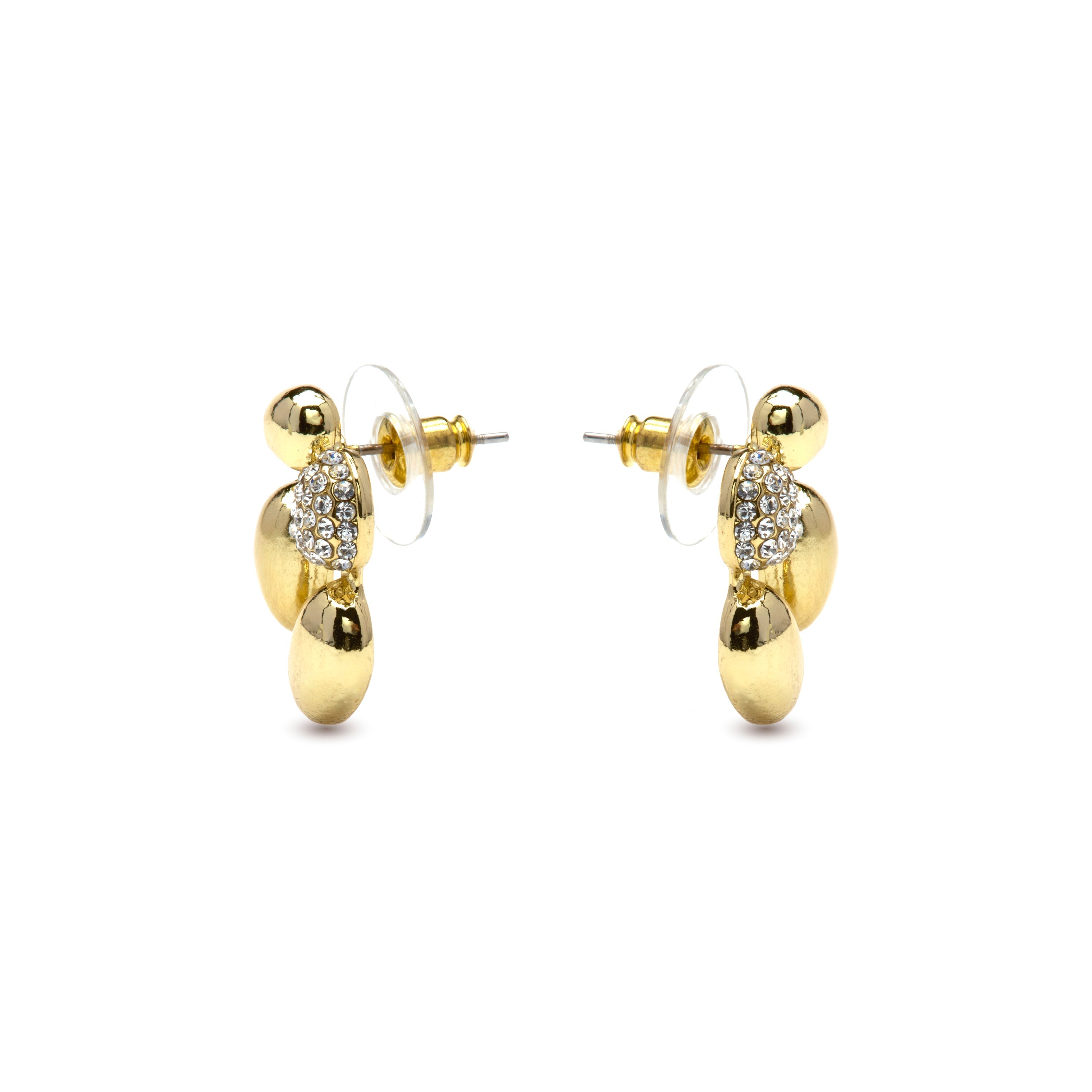 Brilliant Zirconia Earrings, 18k Yellow Gold Finish - Dau
