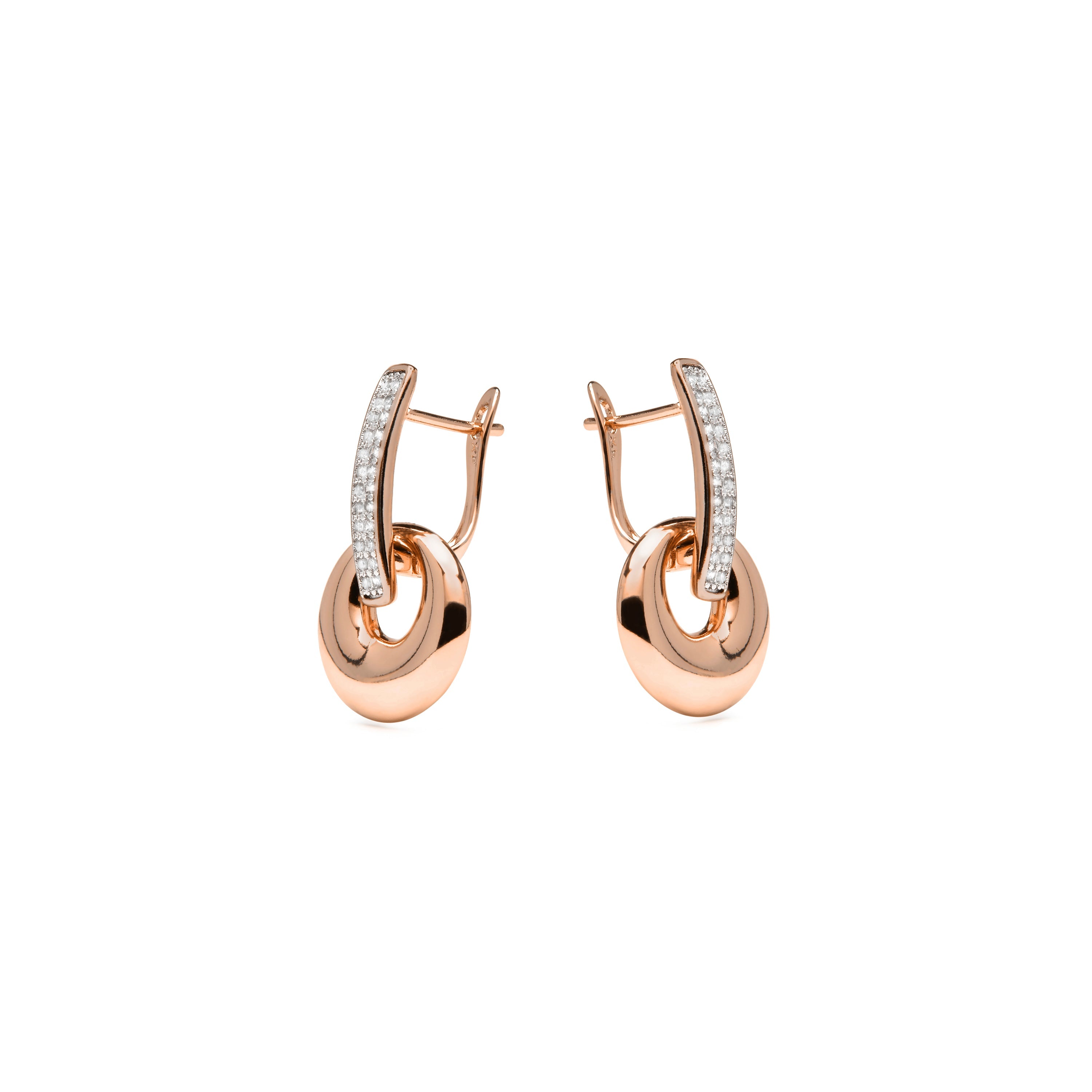 18k yellow gold finish earrings with brilliant zirconia - Kipol