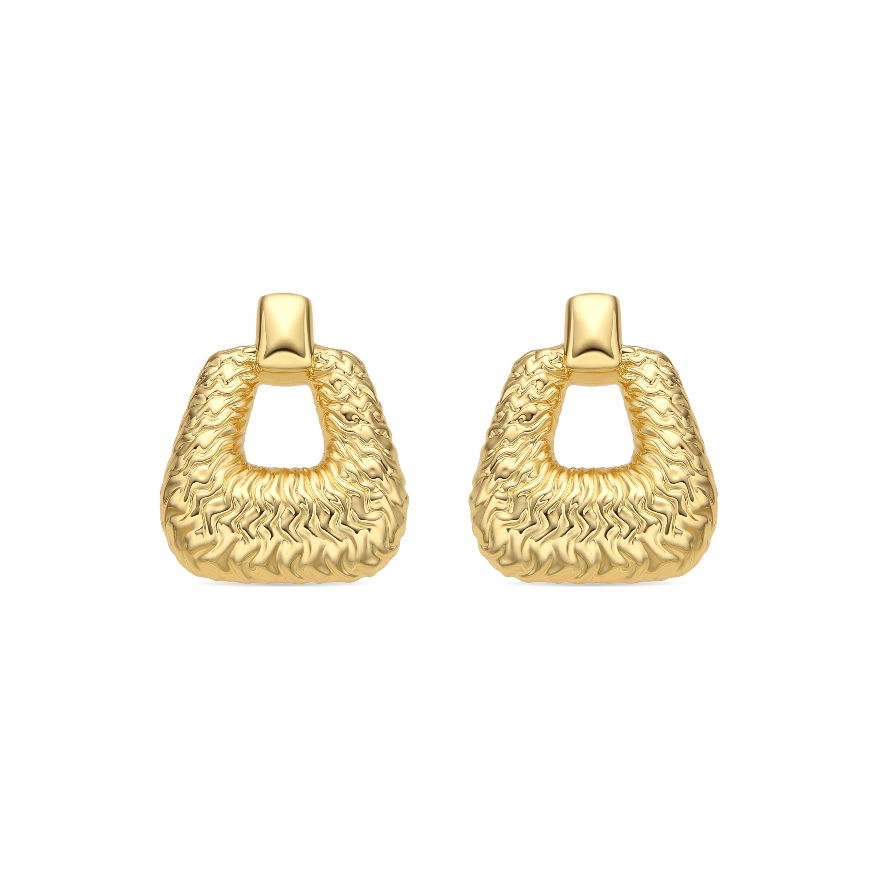 18k yellow gold finish earrings with Brilliant Zirconia - Virio