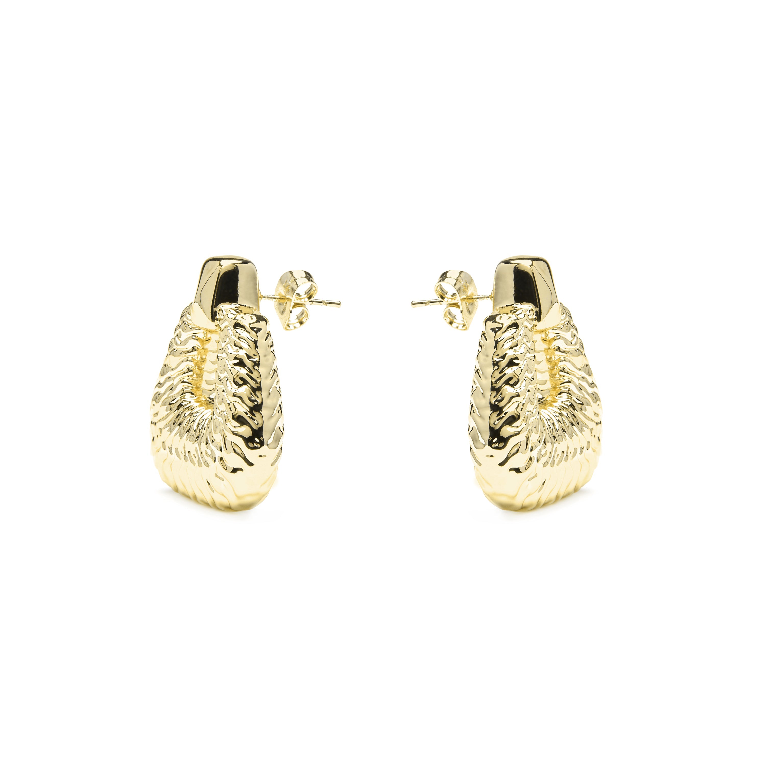 Pendientes acabado oro amarillo de 18k y Circonita Brillante - Virio