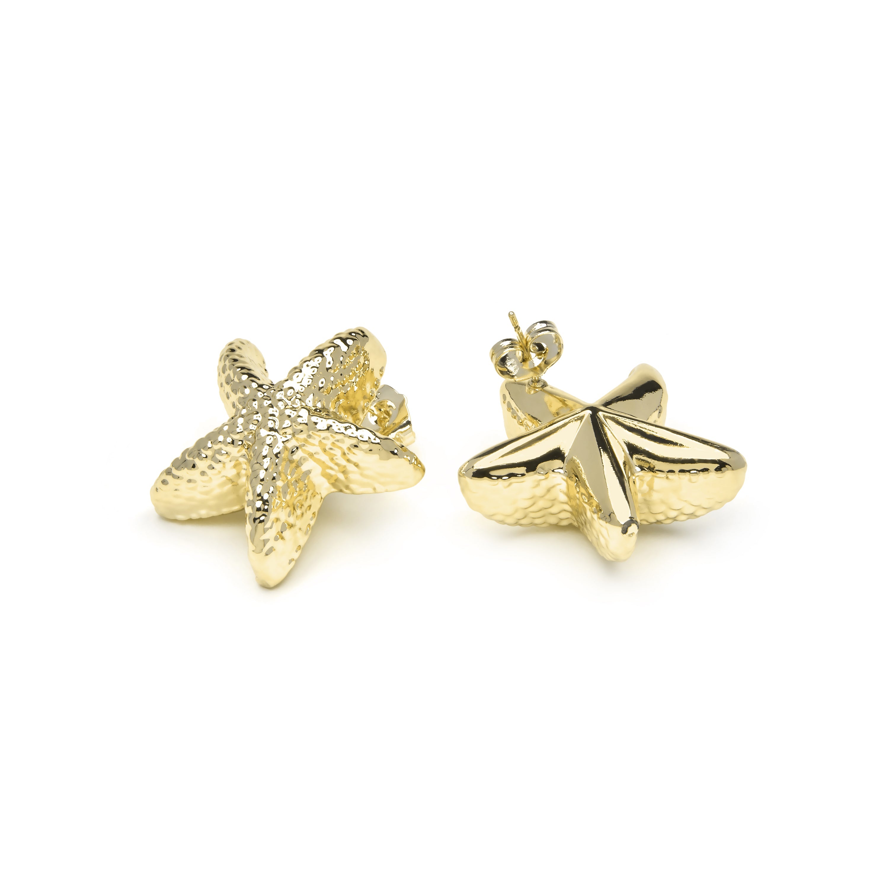 Pendientes acabado oro amarillo de 18k y Circonita Brillante - Bellah